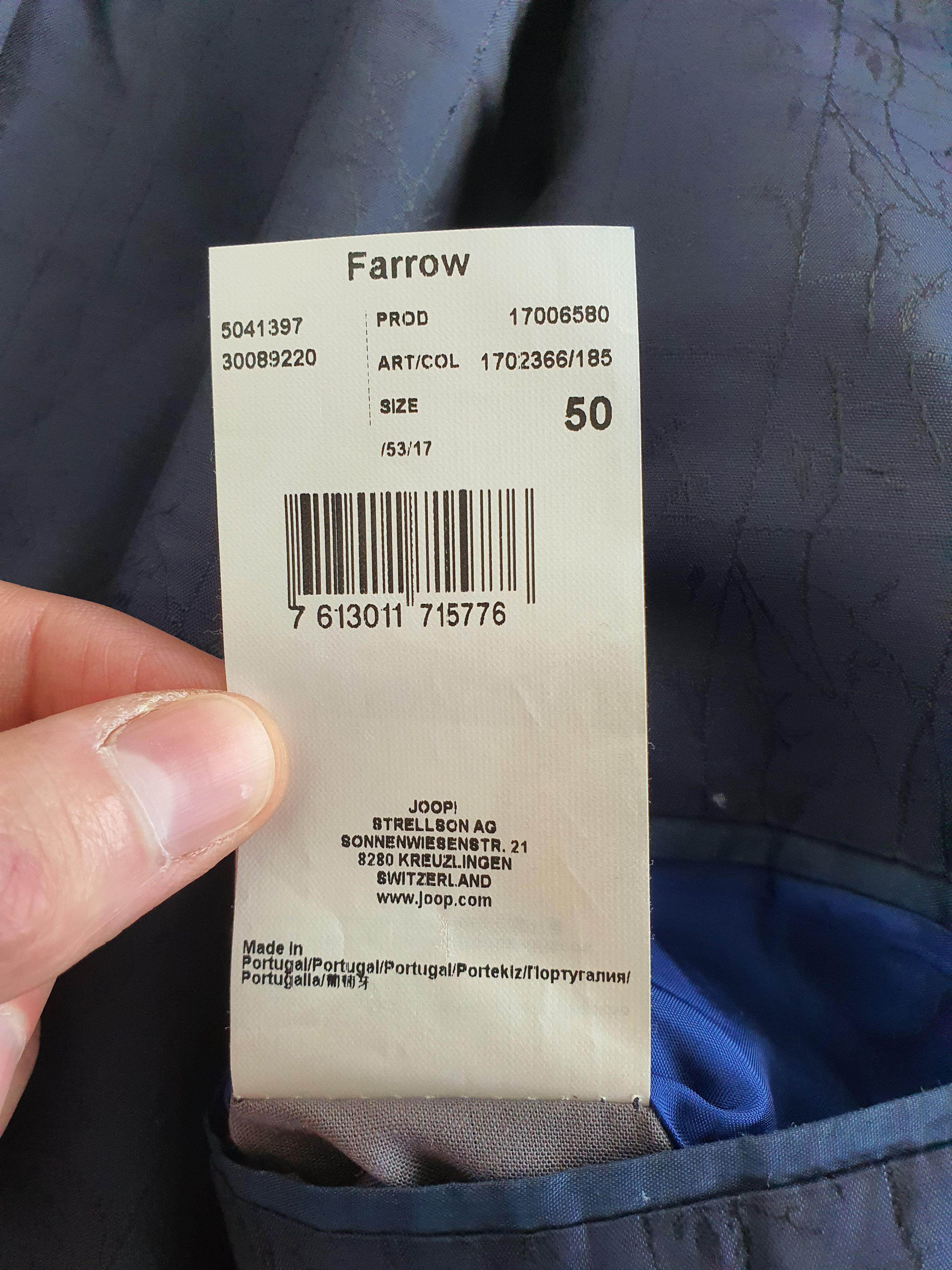 Joop! FARROW Sports Coat Jacket - Slim Fit, Birdseye - EU 50 Size 40R - 9 Thumbnail