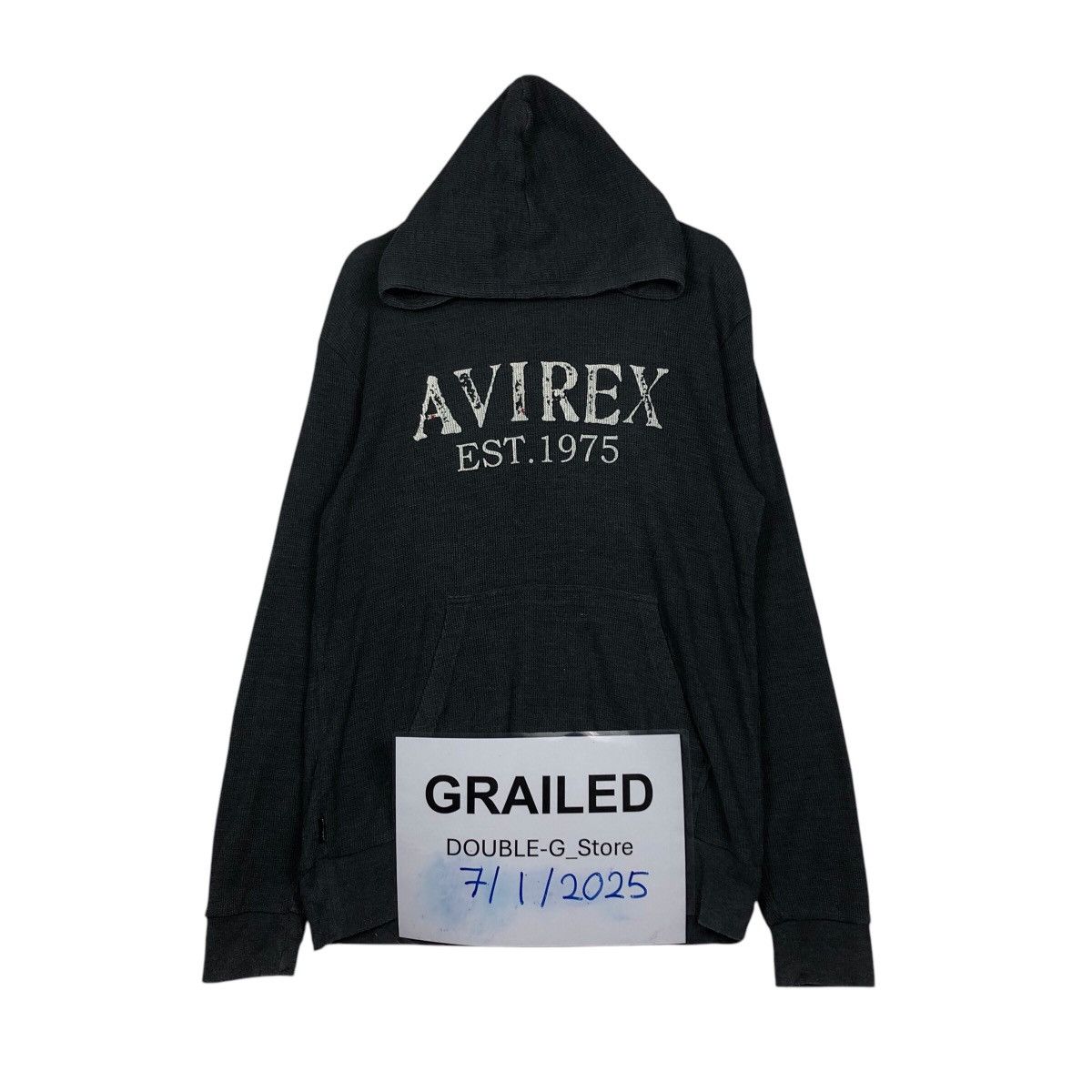 Avirex 📌Vintage Hoodie Avirex Pull Over Big Logo Over Print Size US XL / EU 56 / 4 - 1 Thumbnail