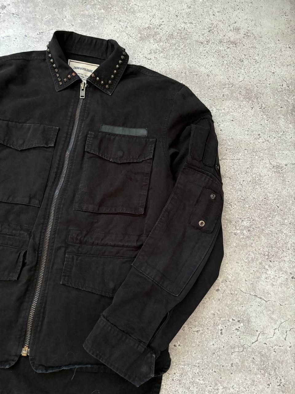 Zadig & Voltaire Denim Military Multipocket Spike Jacket Size US M / EU 48-50 / 2 - 6 Thumbnail