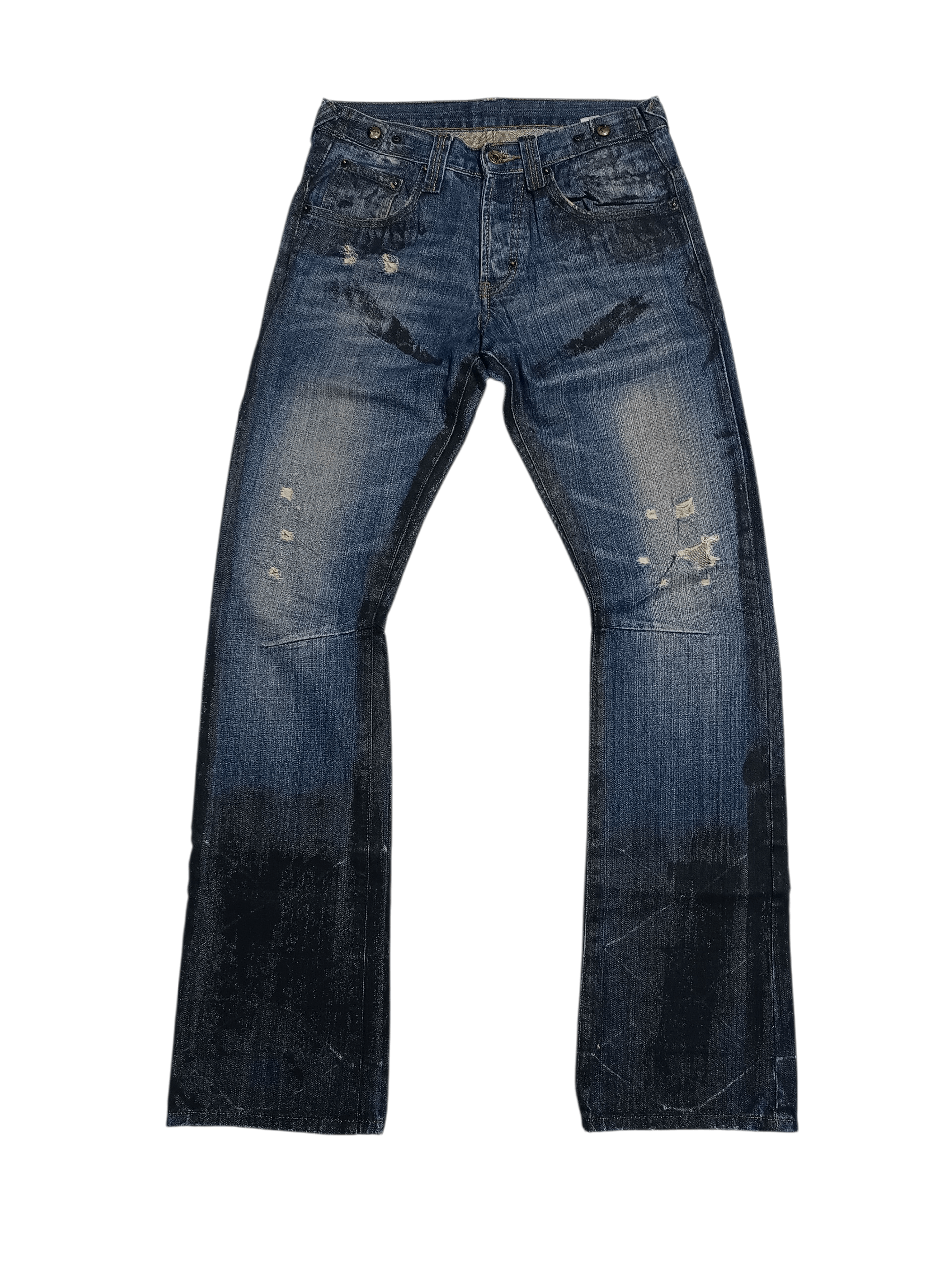 Prps PRPS Distressed Flare Denim Jeans Size US 28 / EU 44 - 1 Thumbnail