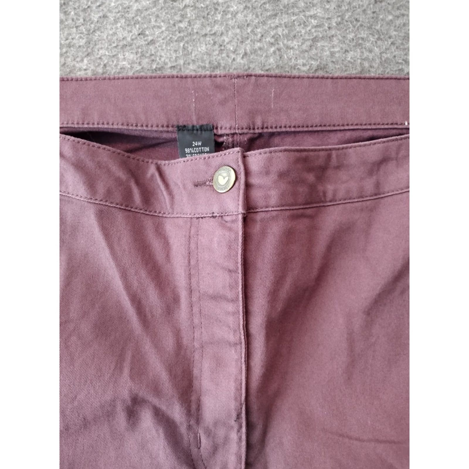 Vintage Woman Within Skinny Jeans Women 24W Pink Stretch Pockets Size 42" / US 20 - 3 Thumbnail