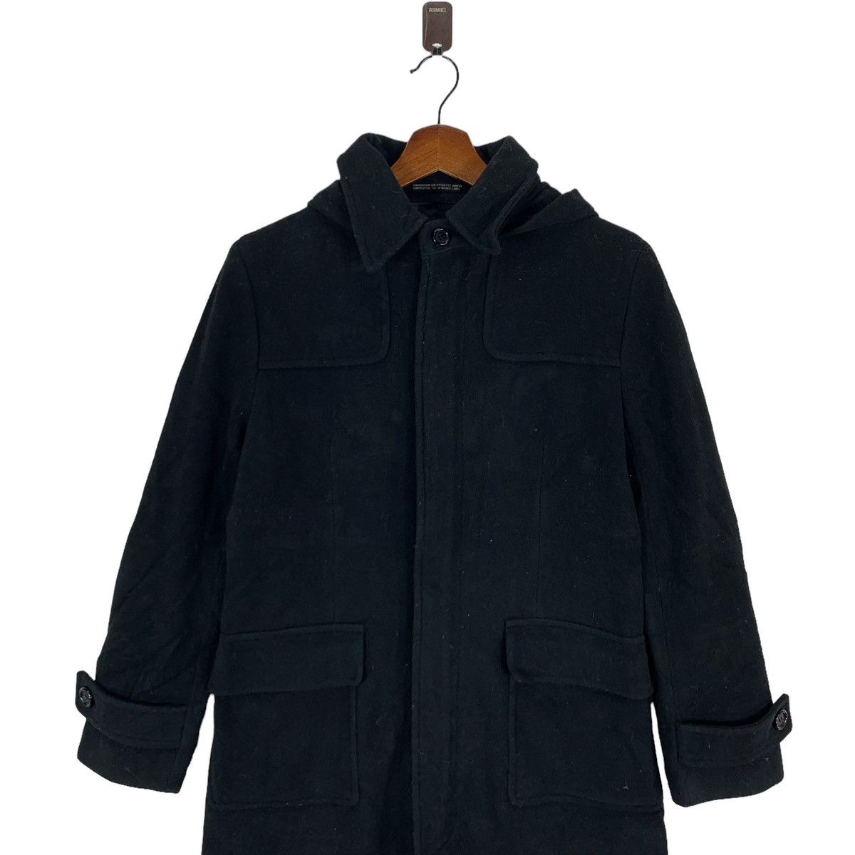 Autumn Cashmere × Yohji Yamamoto VINTAGE INED HOMME YOHJI YAMAMOTO WOOL OVERCOAT JACKET Size XS / US 0-2 / IT 36-38 - 4 Thumbnail