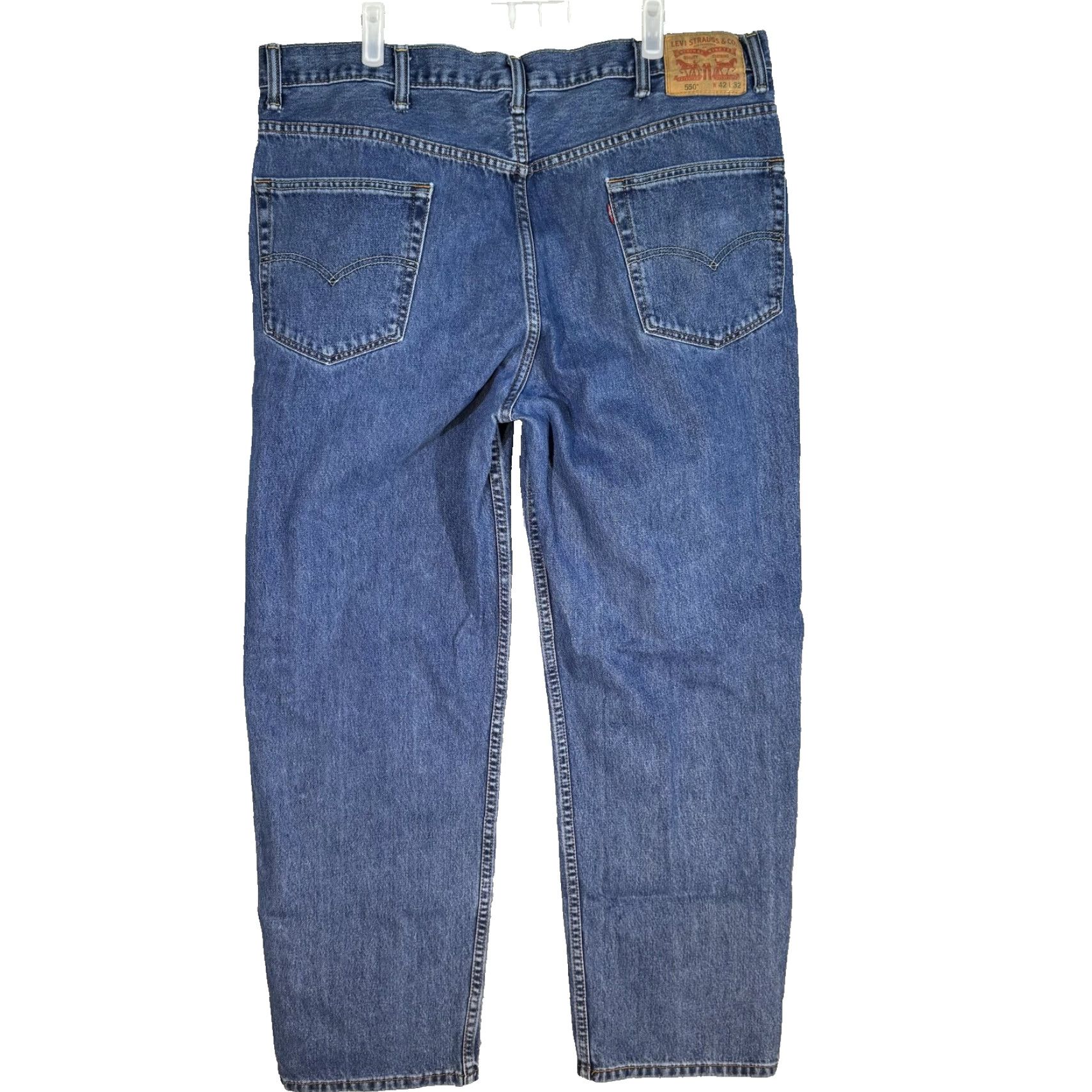 Levi's VINTAGE Levis 550 Jeans Mens 42x32 Blue Relaxed Tapered Leg Denim Pants High Rise Size US 42 / EU 58 - 2 Thumbnail