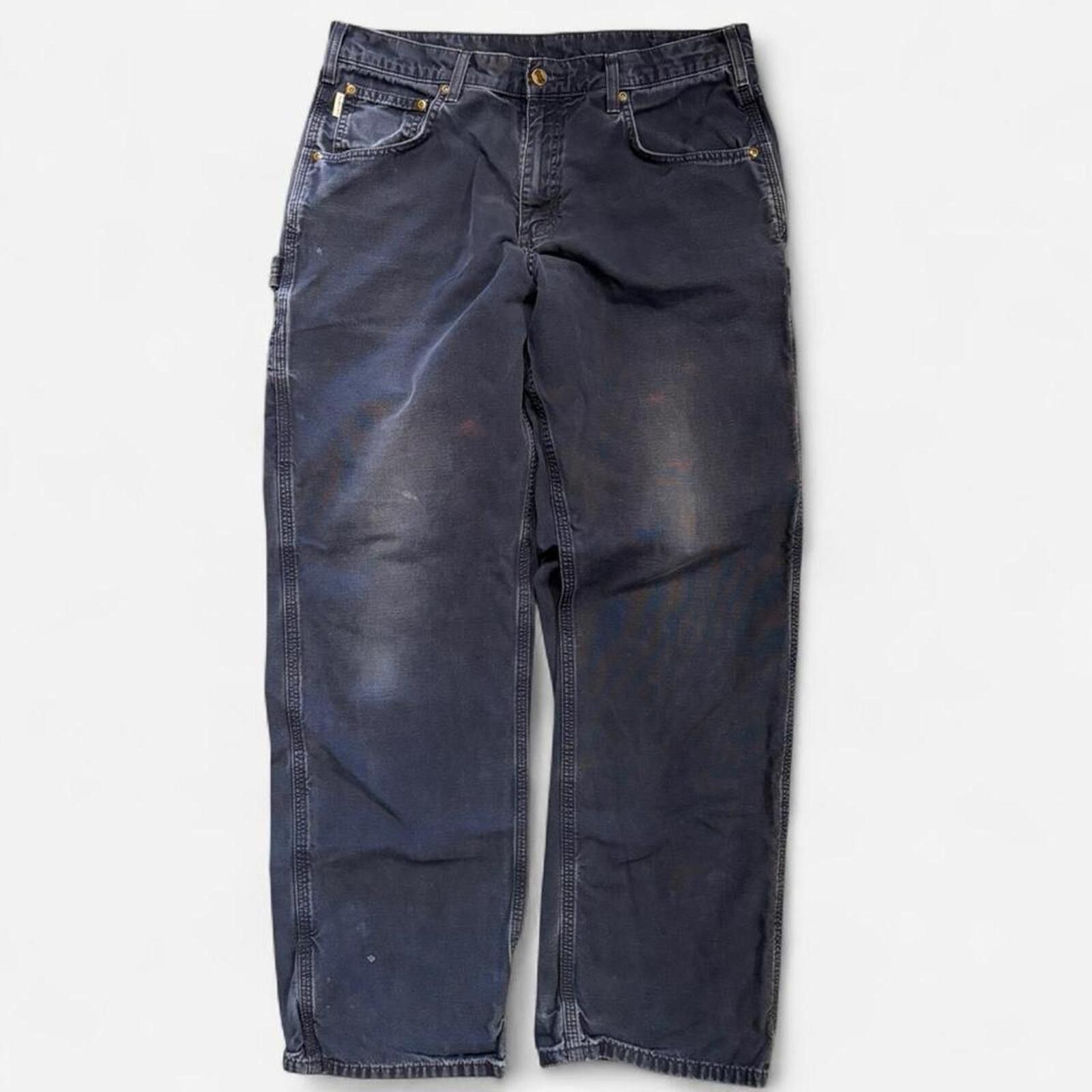 Carhartt Navy Carhartt Loose Fit Dungarees Size US 34 / EU 50 - 6 Thumbnail
