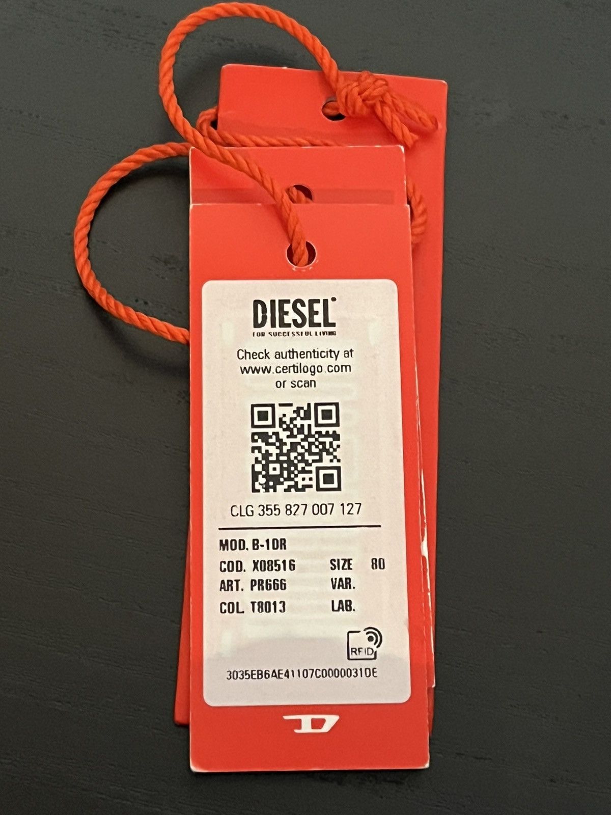 Diesel Diesel B-1dr Black Belt Size 32 - 2 Thumbnail