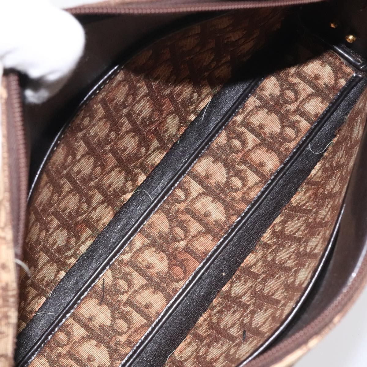 Dior DIOR Trotter Canvas Shoulder Bag Brown Gold Size ONE SIZE - 11 Thumbnail