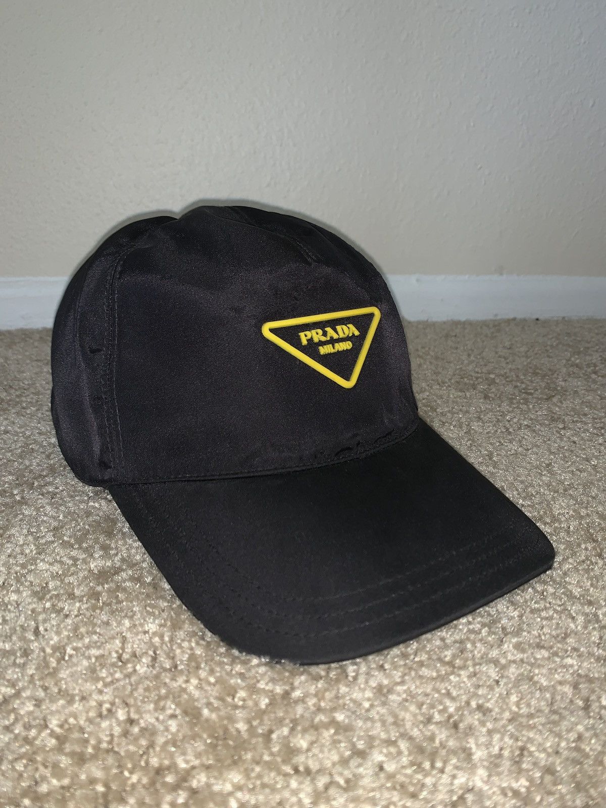 Prada Prada Baseball Cap Black/Yellow Re-Nylon | Grailed