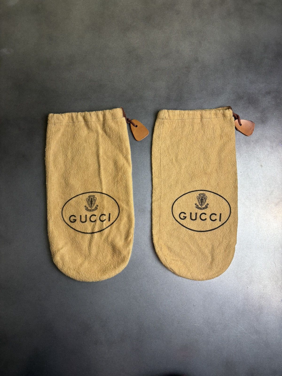 Gucci × Vintage 1970s Gucci Dust Bags 70s Vintage Gucci Bag Set Shoe Covers Size ONE SIZE - 1 Thumbnail
