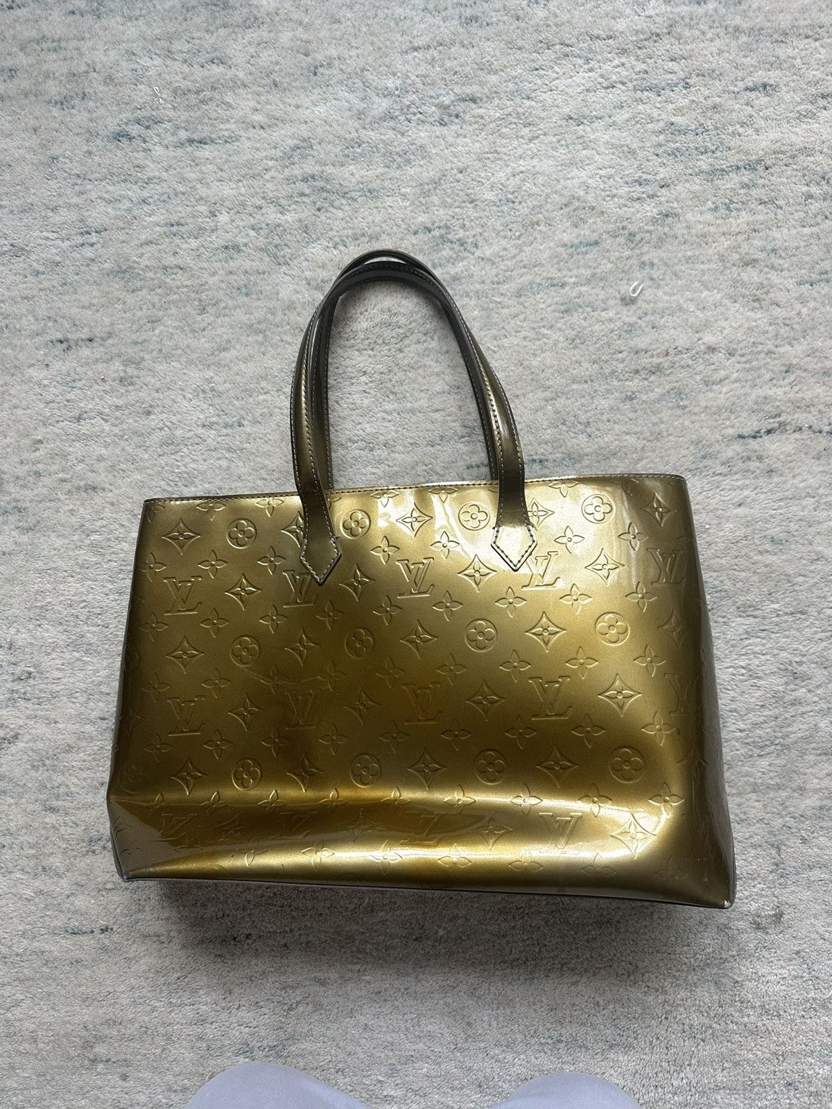 Vintage Louis Vuitton Monogram Vernis Wilshire GM Tote MM Khaki Size ONE SIZE - 4 Thumbnail