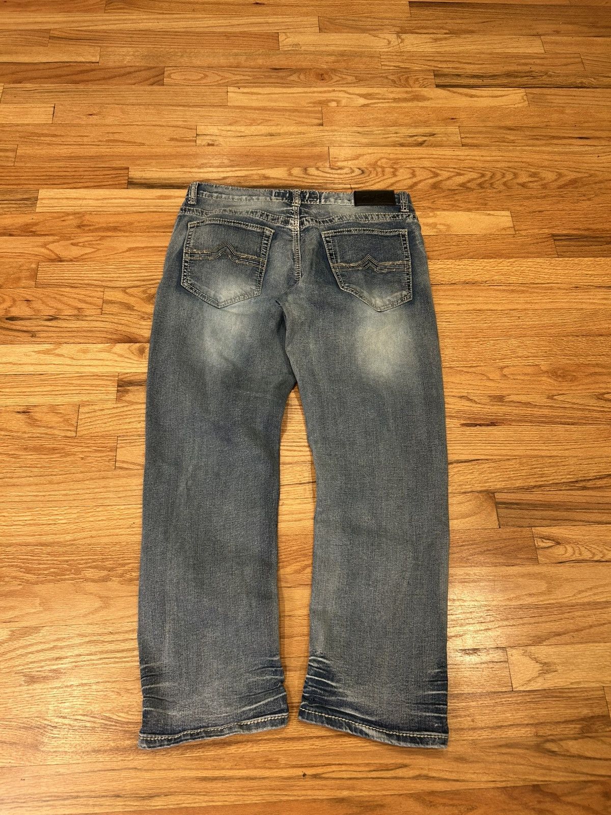 Other Vintage Y2K Faded blue straight leg jeans ripped denim Size US 34 / EU 50 - 2 Thumbnail
