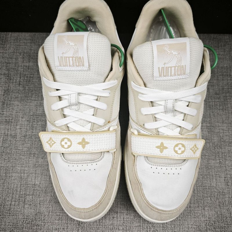 Louis Vuitton Louis Vuitton Trainer Low Top Sneakers in Khaki -2508 Size US 8.5 / EU 41-42 - 8 Thumbnail