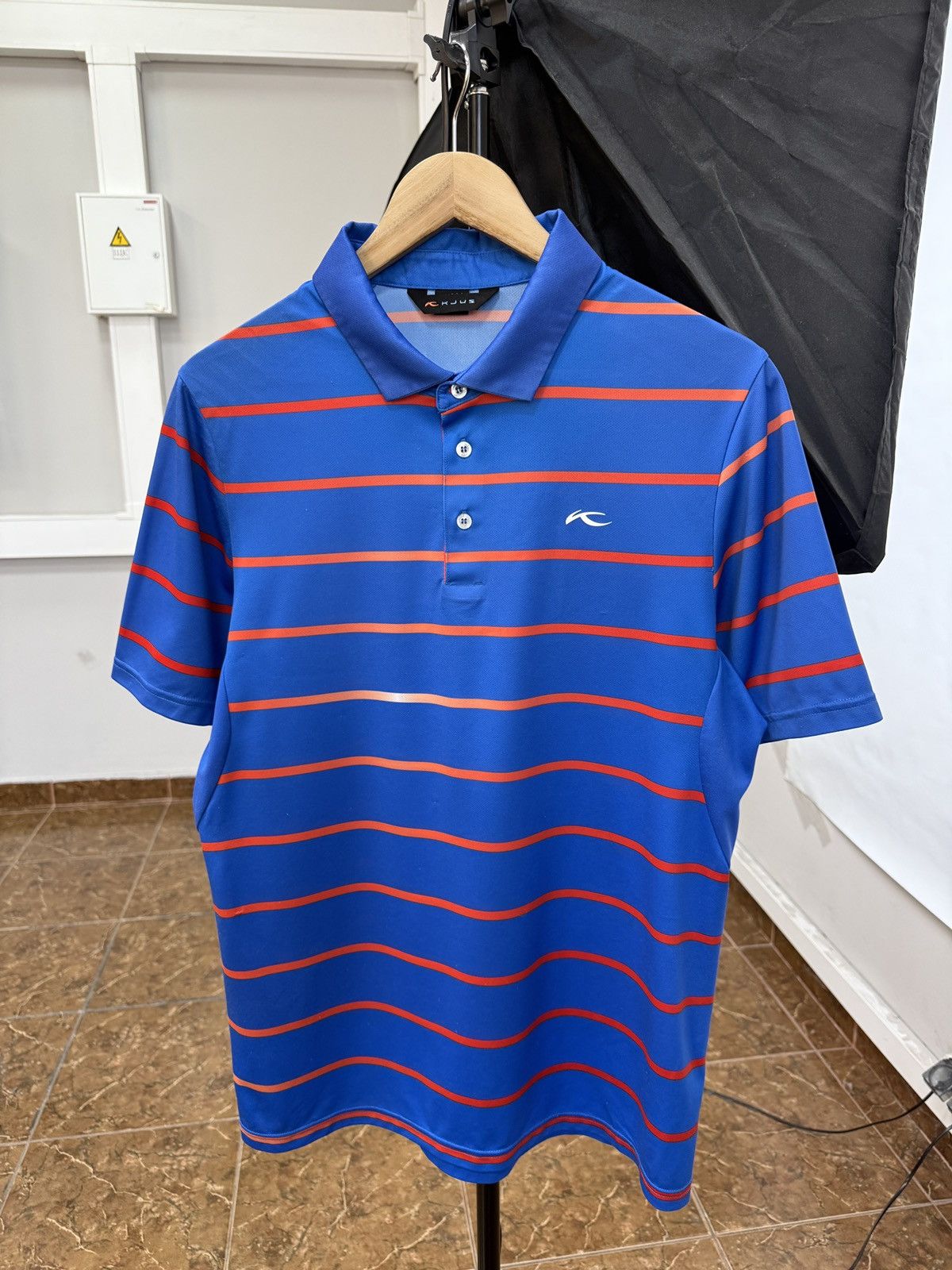 KJUS 🇨🇭 Kjus Stevie Striped Golf Polo T-Shirt Premium Luxury Size US L / EU 52-54 / 3 - 1 Thumbnail