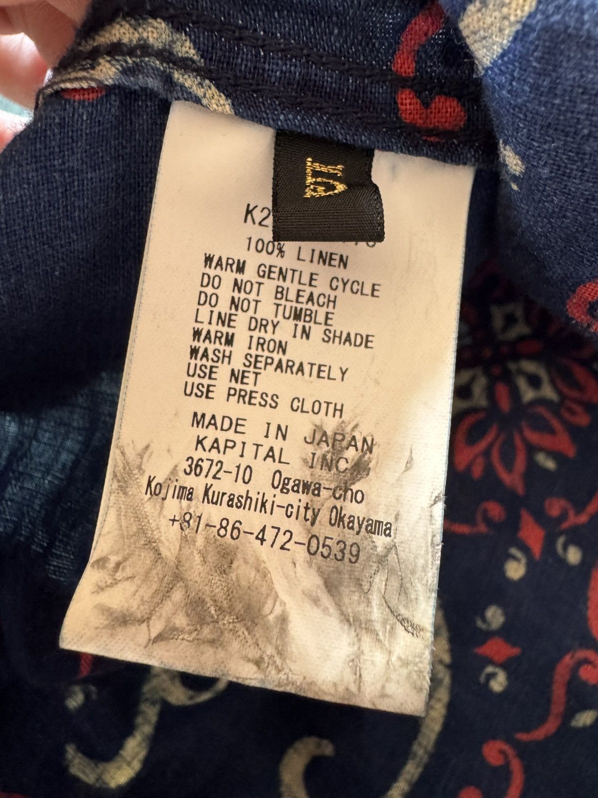 Kapital French Cross Linen Button-Down Size US XL / EU 56 / 4 - 7 Thumbnail