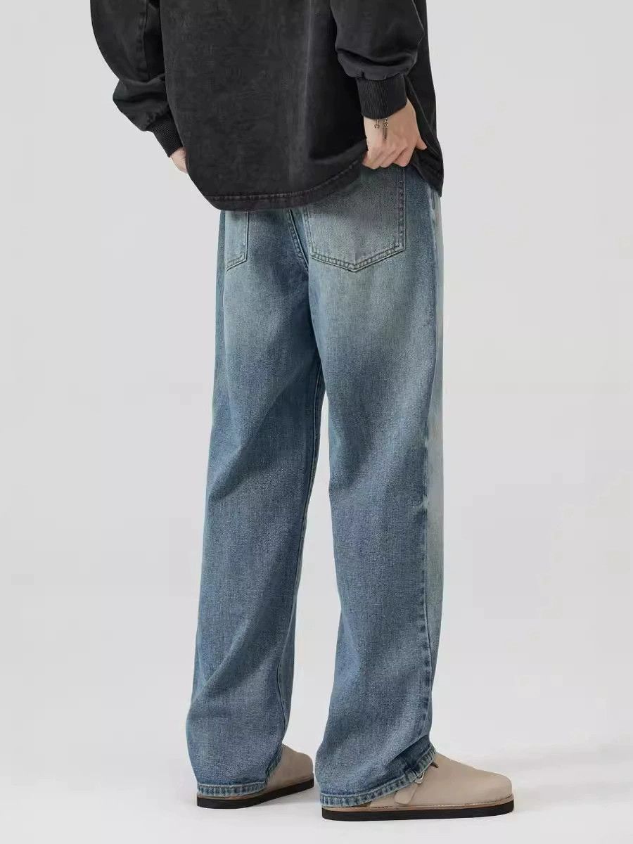 Japanese Brand × Jean Men's loose washed gradient wide-leg baggy jeans Size US 32 / EU 48 - 4 Thumbnail