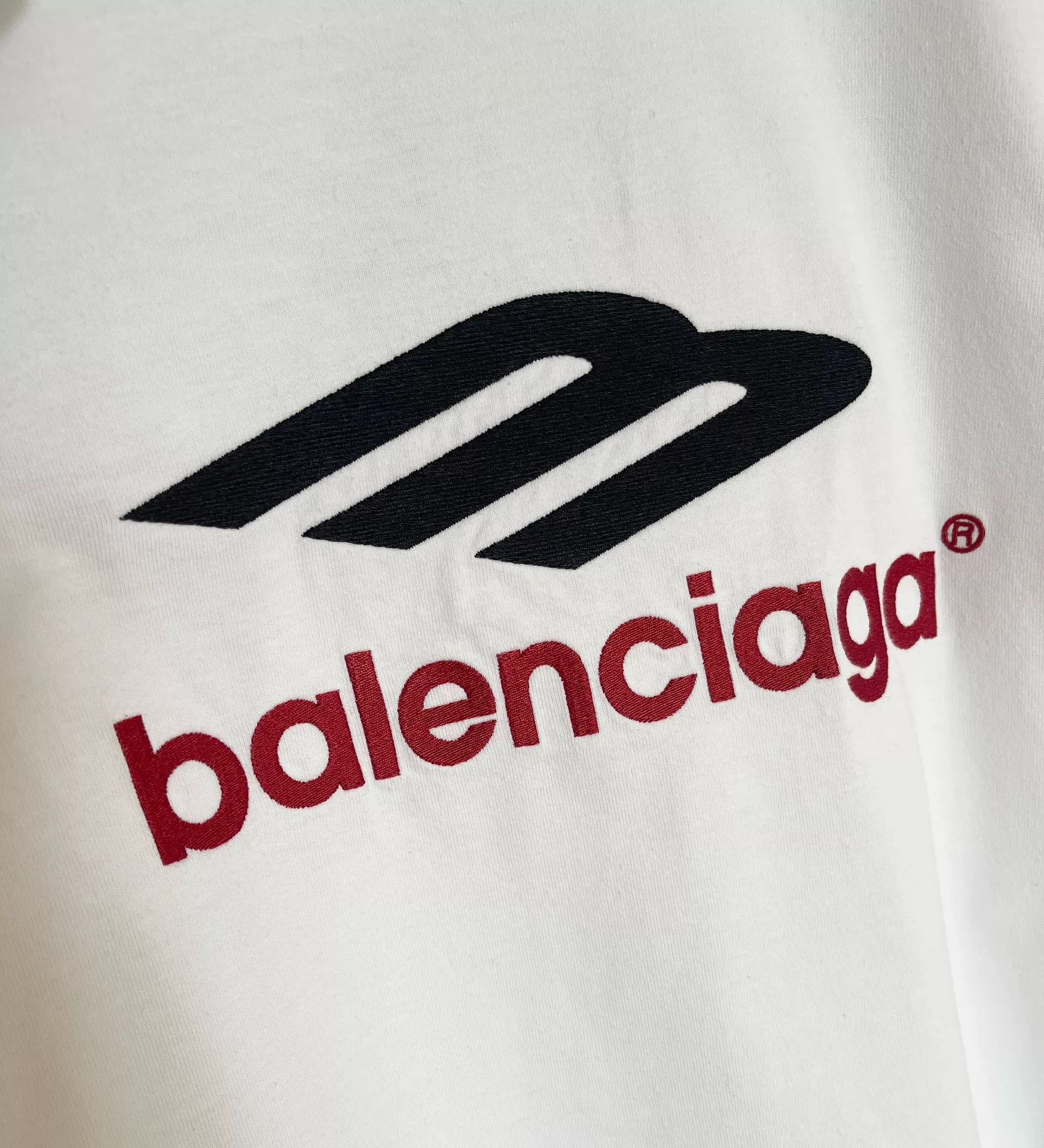 Balenciaga balenciaga embroidered logo white t-shirt Size US L / EU 52-54 / 3 - 3 Thumbnail