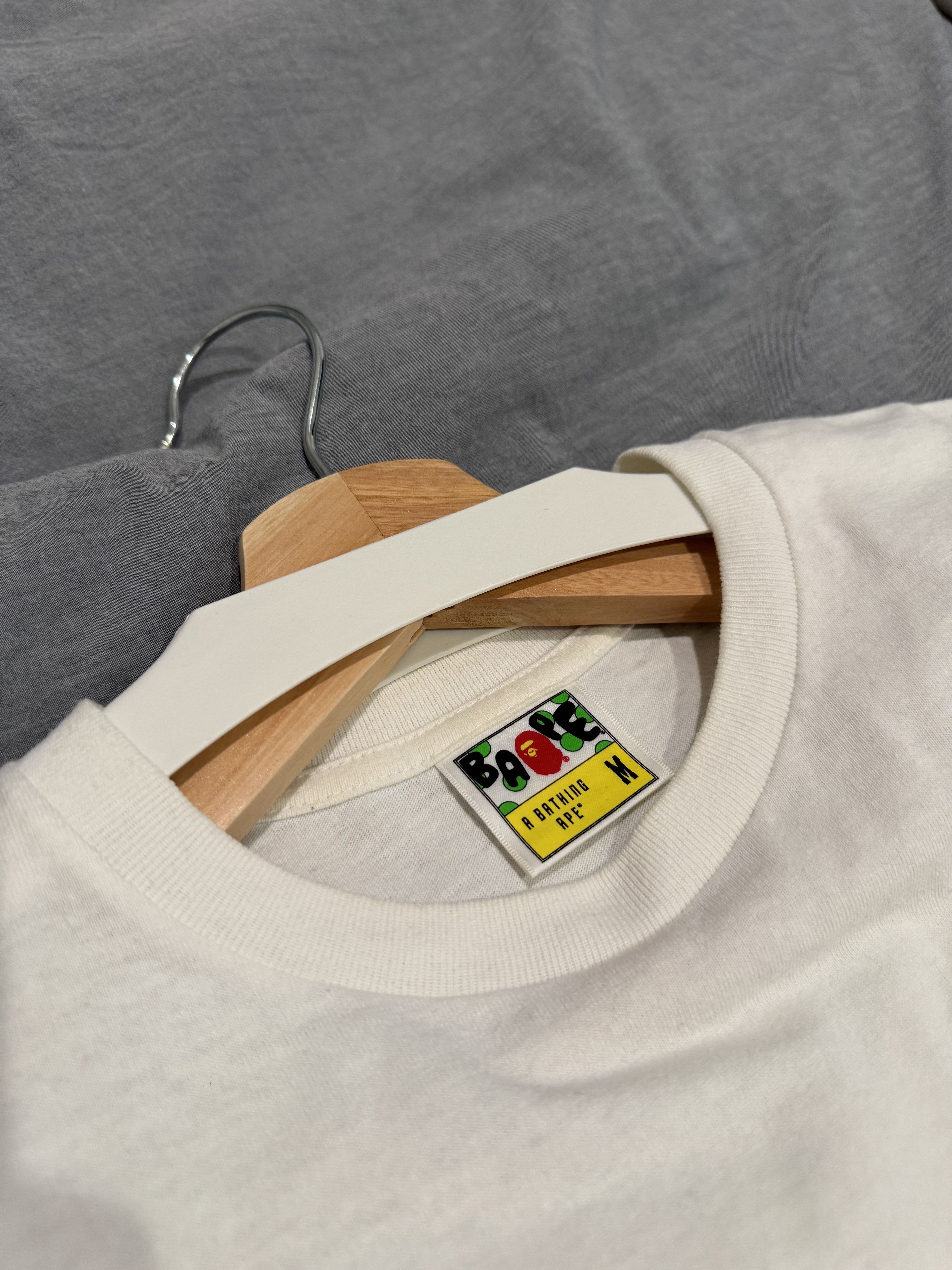 Bape Bape Shark Front & Back Side WGM Print White T-Shirts Medium Size US M / EU 48-50 / 2 - 7 Thumbnail