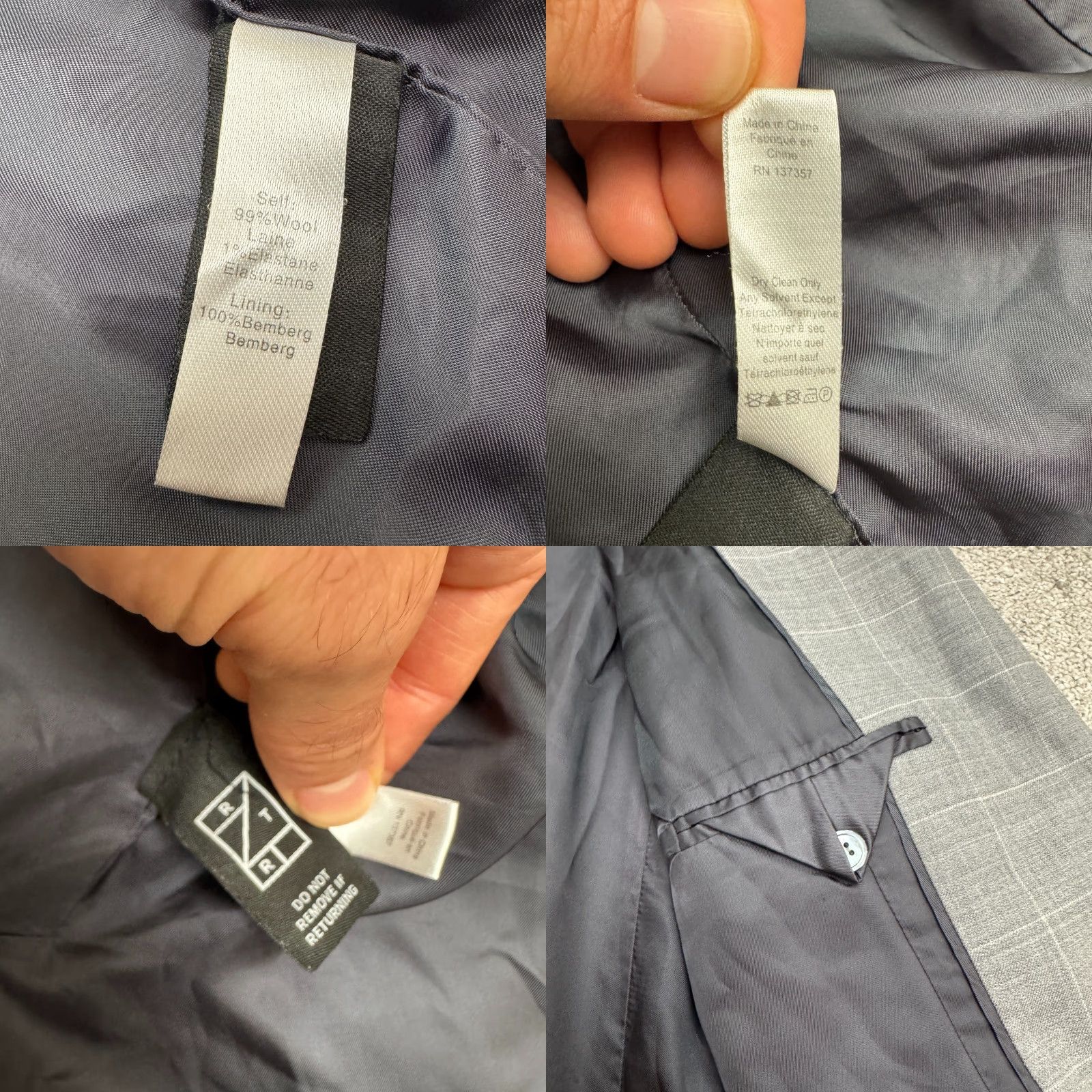 Marissa Webb Marissa Webb Blazer Women Small Gray Check Single Breasted Wool Work Womens Size S / US 4 / IT 40 - 8 Thumbnail