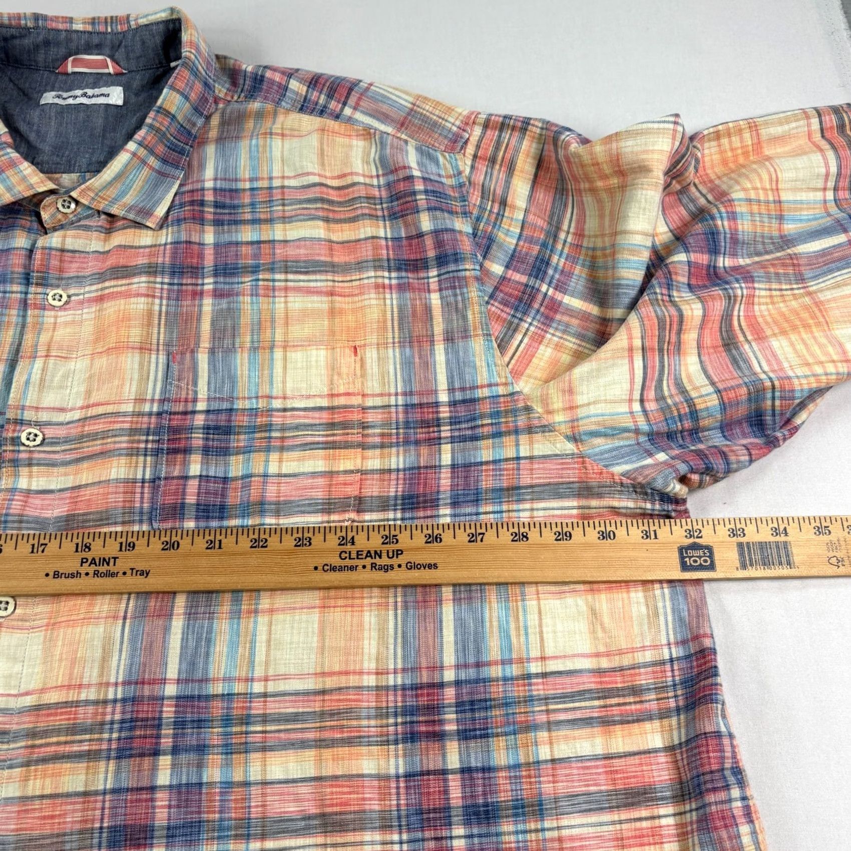 Tommy Bahama VINTAGE Tommy Bahama Shirt Mens 4XB Big Orange Plaid Button Up Long Sleeve Casual Size US XXL / EU 58 / 5 - 4 Thumbnail