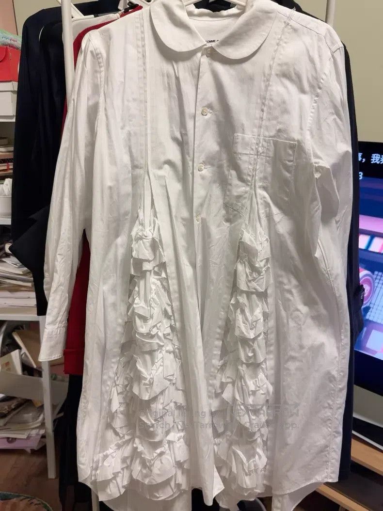 Comme des Garcons Comme Des Garcons Tiered Ruffled Shirt Dress Size S / US 4 / IT 40 - 1 Thumbnail