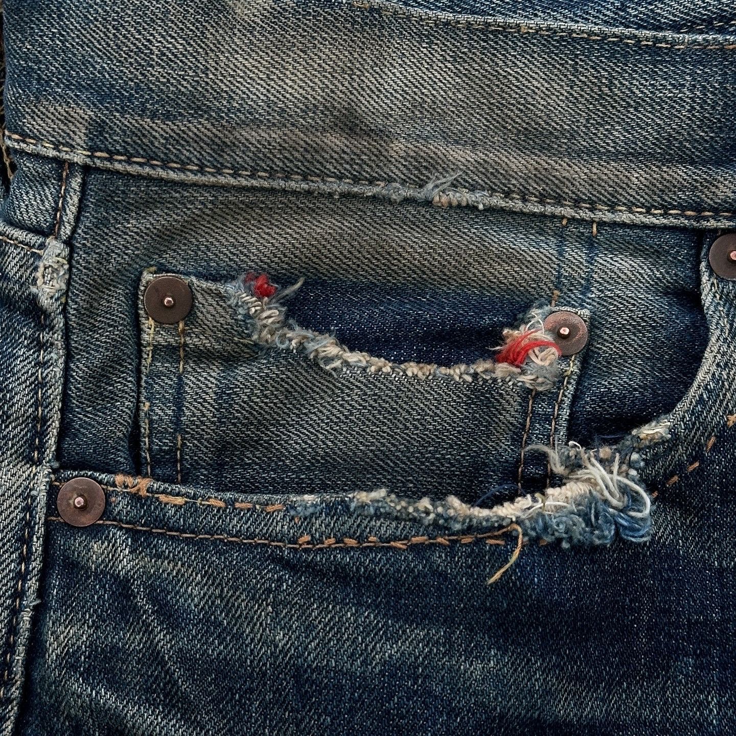 Kapital × Kapital Kountry Boro Redux buckle back selvedge denim boot flare cut Size US 38 / EU 54 - 4 Thumbnail