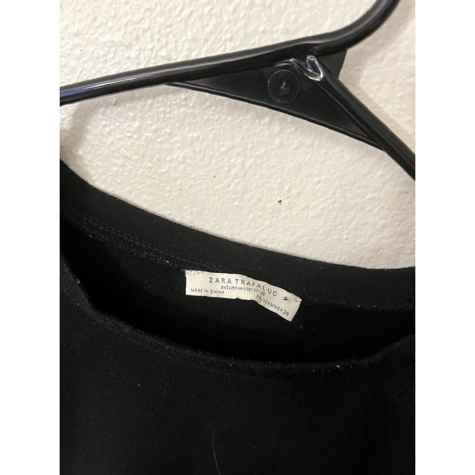 Zara Zara Black Oversized Sweater Women M Crew Neck Balloon Sleeve Spring Beach Size M / US 6-8 / IT 42-44 - 3 Thumbnail