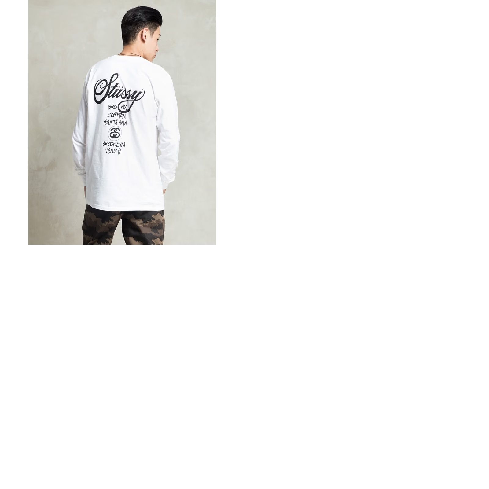 Vintage Stussy World Tour Long Sleeve Shirt Men S White USA Y2K Size US S / EU 44-46 / 1 - 9 Thumbnail