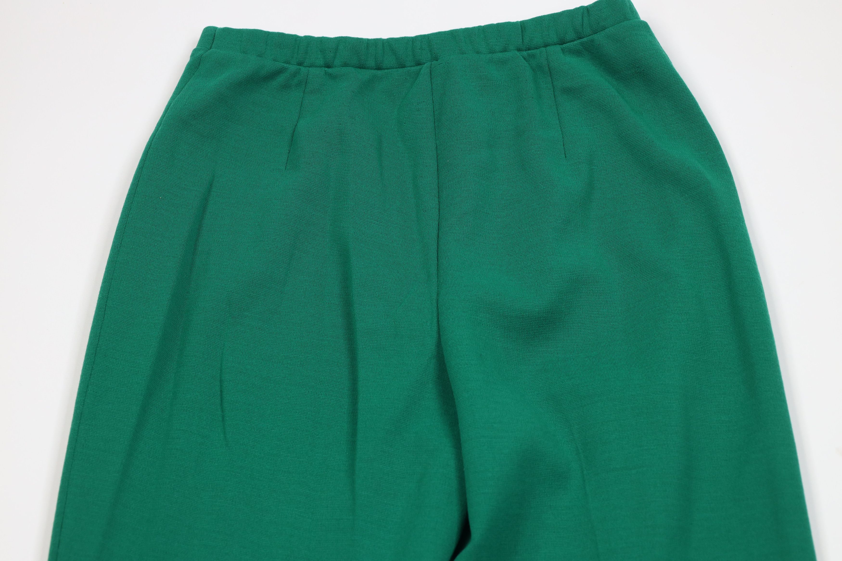 Vintage Vintage 70s Streetwear Wide Leg Bell Bottoms Pants Green USA Size 36" / US 14 / IT 50 - 2 Thumbnail