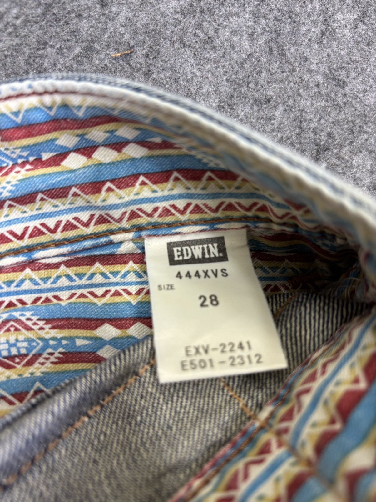 Edwin 💥Thrashed💥Wide Edwin Thrashed Style Distressed Denim F960 Size US 30 / EU 46 - 17 Thumbnail