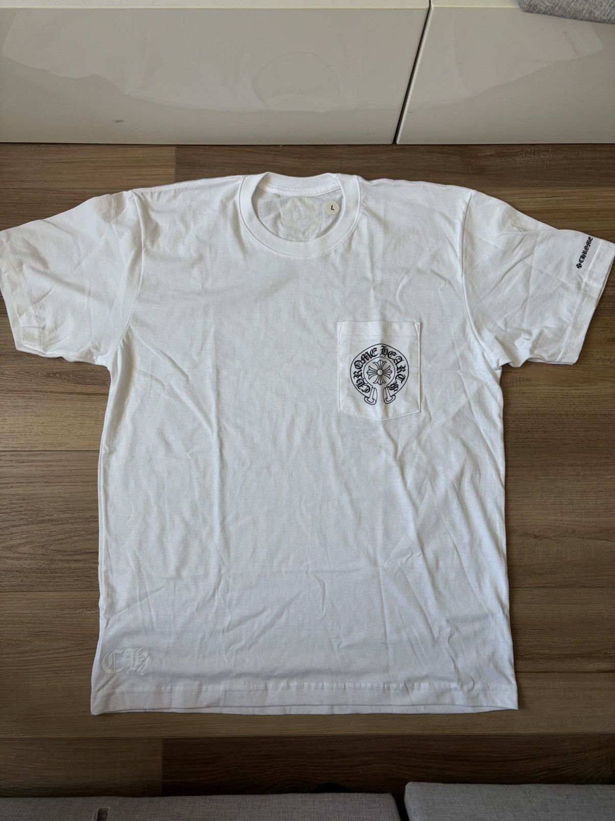 Chrome Hearts New Chrome Hearts Horseshoe Pocket Logo Short T 
