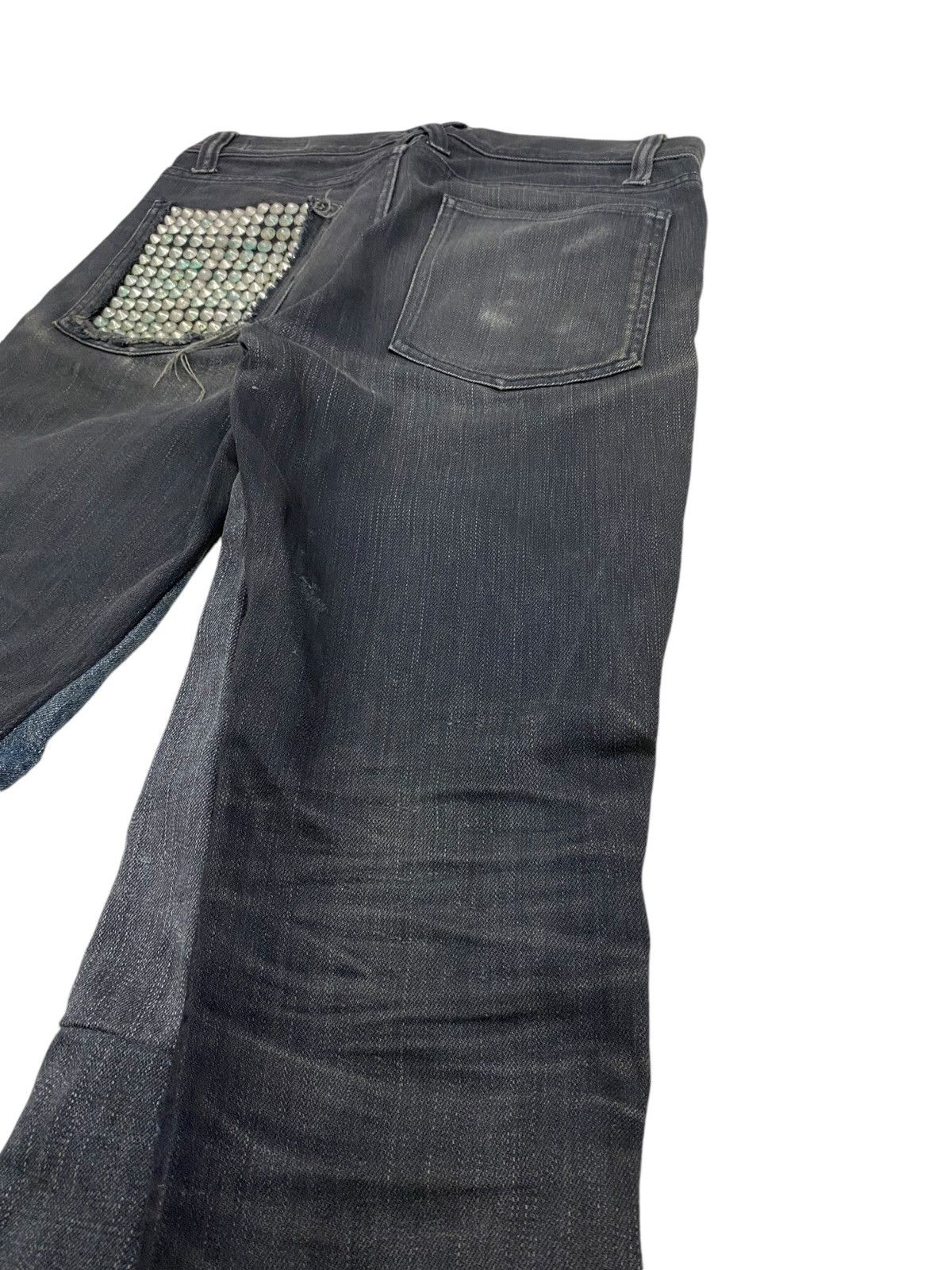 If Six Was Nine × Japanese Brand × Le Grande Bleu (L.G.B.) Vintage Z. Vargas Wide Legs Uruboros Heavy Stiched Studded Size US 31 - 16 Thumbnail