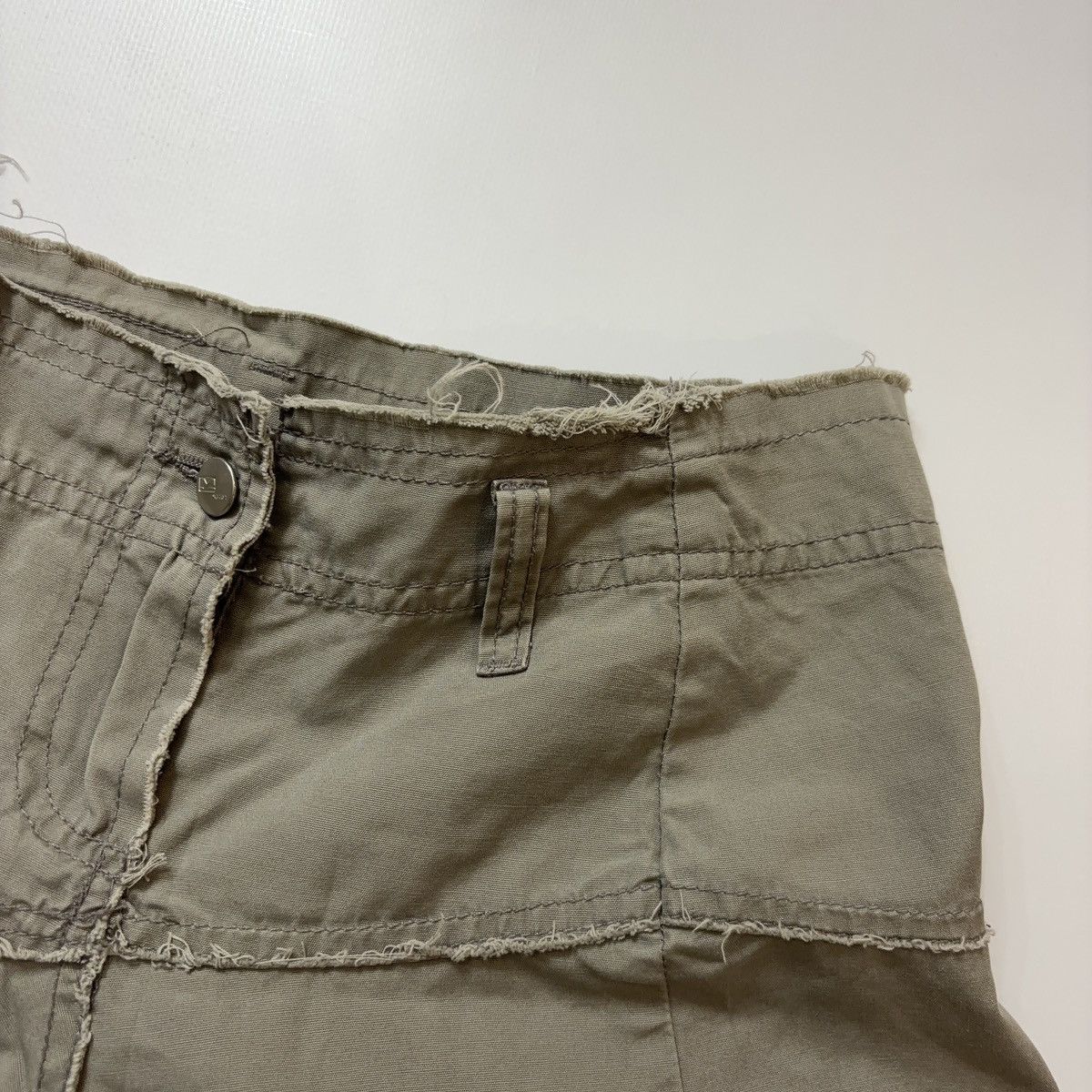 Vintage ASYMMETRIC ARCHIVE VINTAGE MIDI MINI SKIRT MILITARY Size 28" / US 6 / IT 42 - 8 Thumbnail