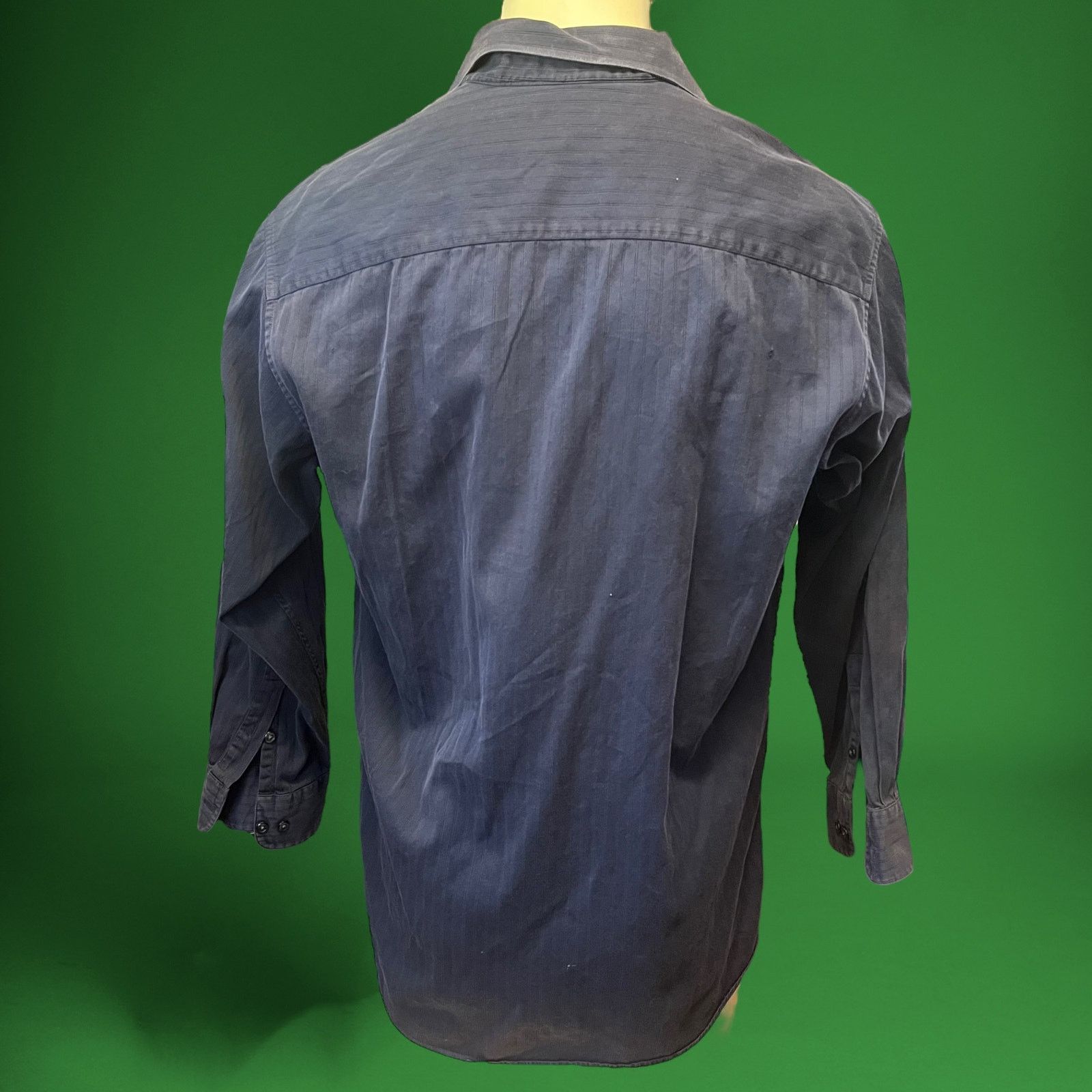 Alfani Vintage Alfani Fancy Pinstripe Button Down Long Sleeve Size US M / EU 48-50 / 2 - 2 Thumbnail