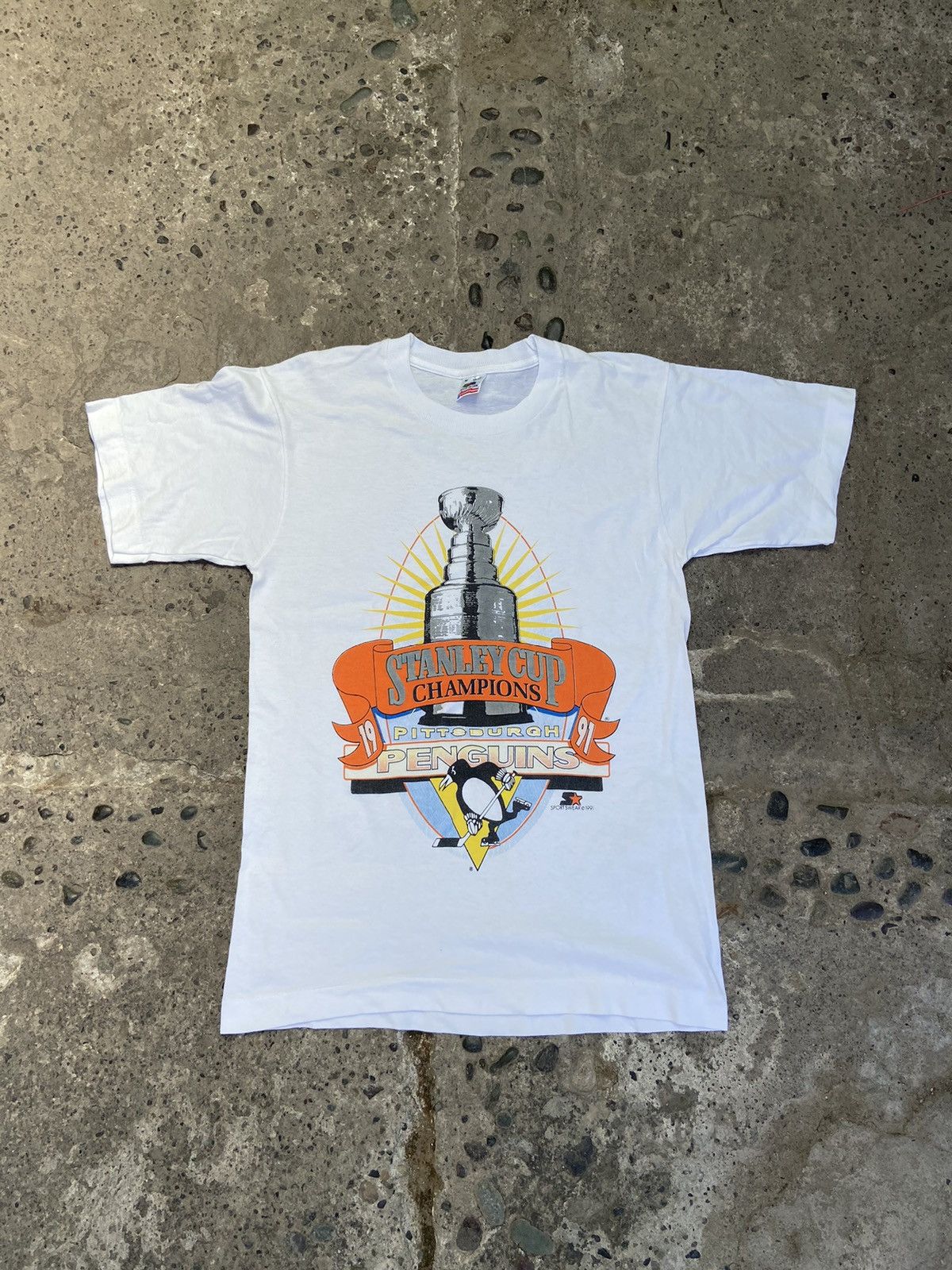 Vintage Vintage NHL Pittsburgh pinguins Stanley cup champions 1991 t Size US M / EU 48-50 / 2 - 1 Thumbnail