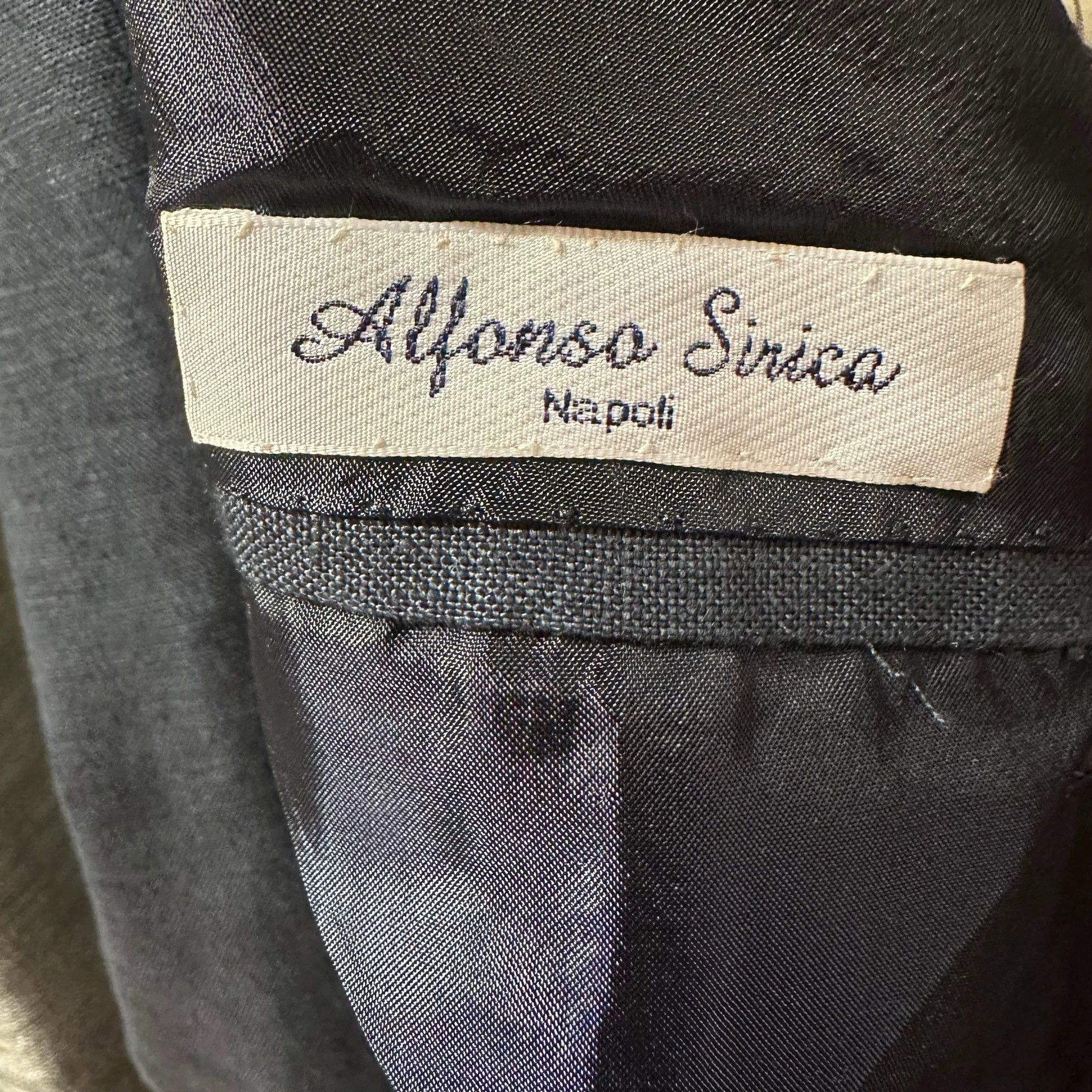 Other Alfonso Sirica Napoli Handmade Linen Suit Jacket 46 Size 46R - 4 Thumbnail
