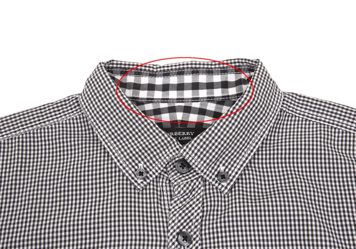 Burberry Gingham Check 3/4 Sleeve Button Down Shirt in Black/White Size US S / EU 44-46 / 1 - 3 Thumbnail