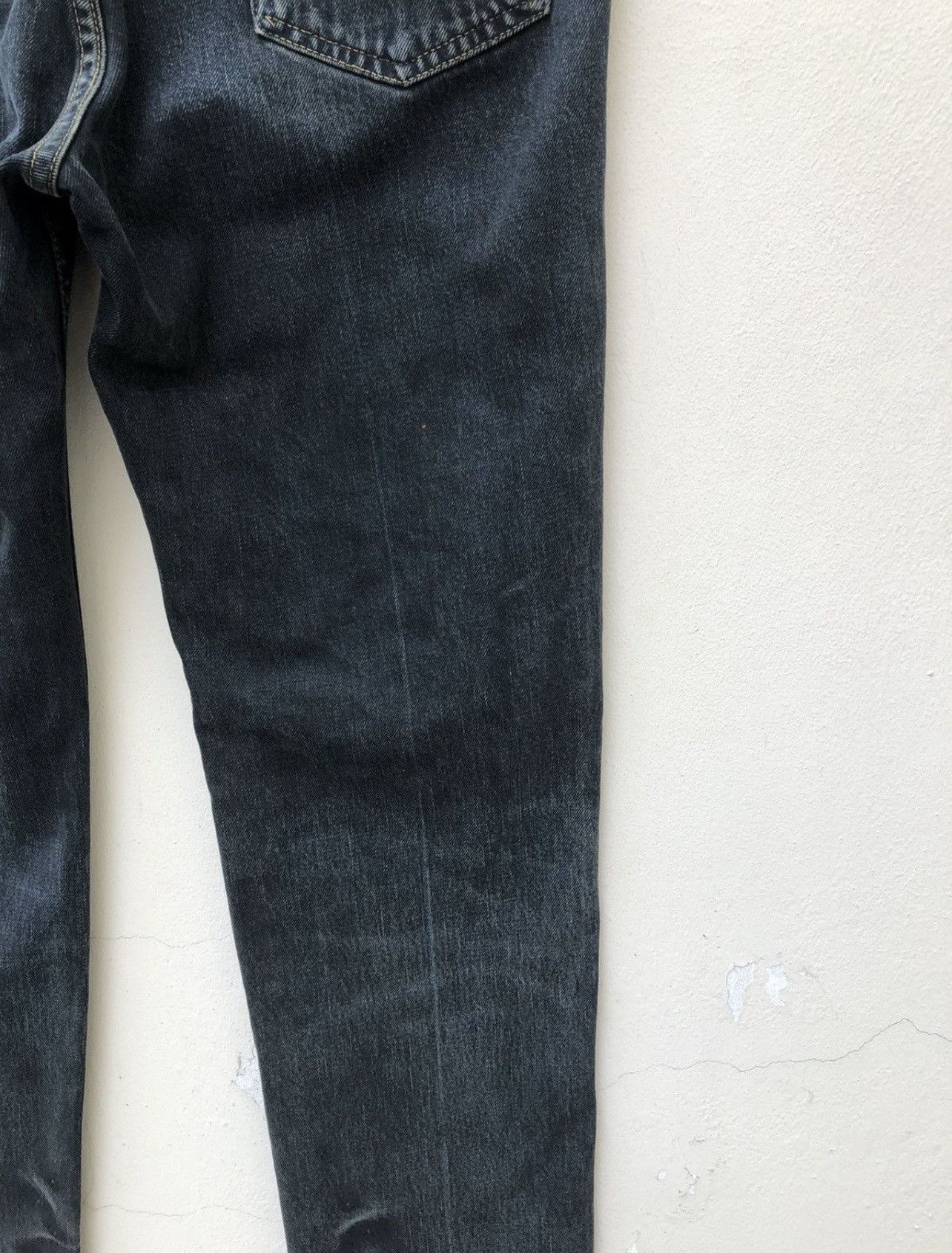 Levi's Vintage Clothing VTG 00s Levi’s 606 Big E Orange Tab Waxed Denim Slim Jeans Size US 33 - 21 Thumbnail