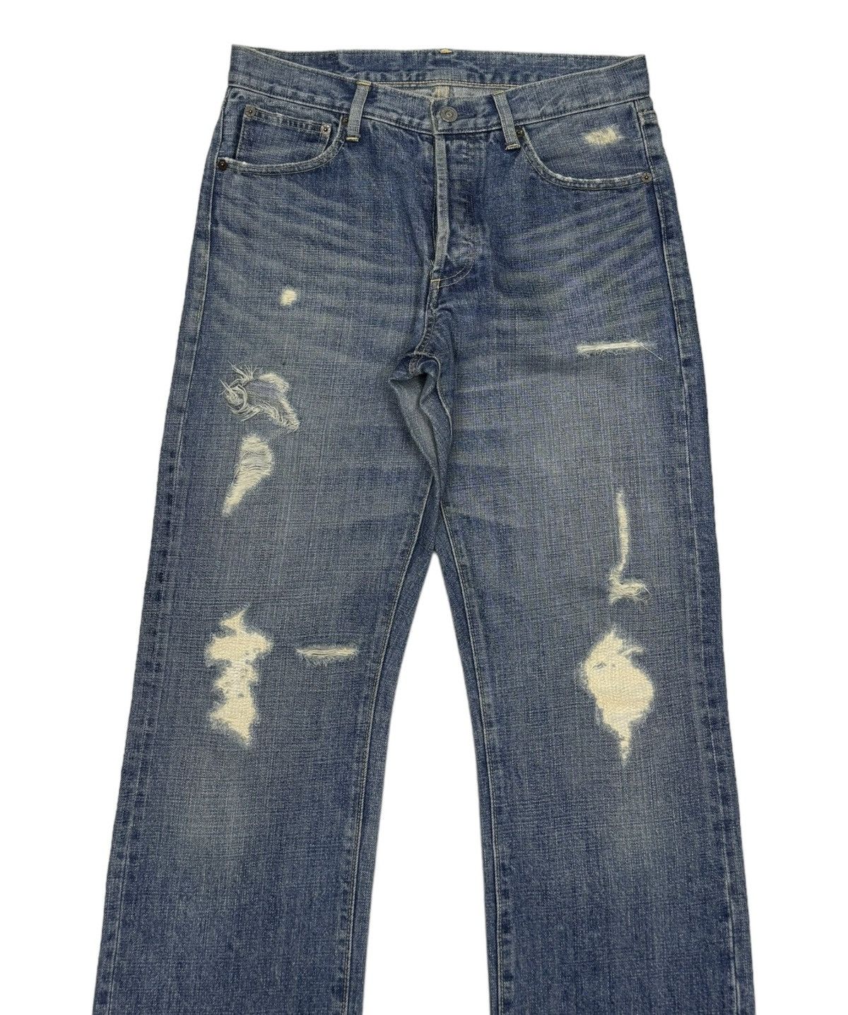 Kapital VINTAGE JOURNAL STANDARD JAPAN DISTRESSED DENIM JEANS Size US 30 / EU 46 - 5 Thumbnail