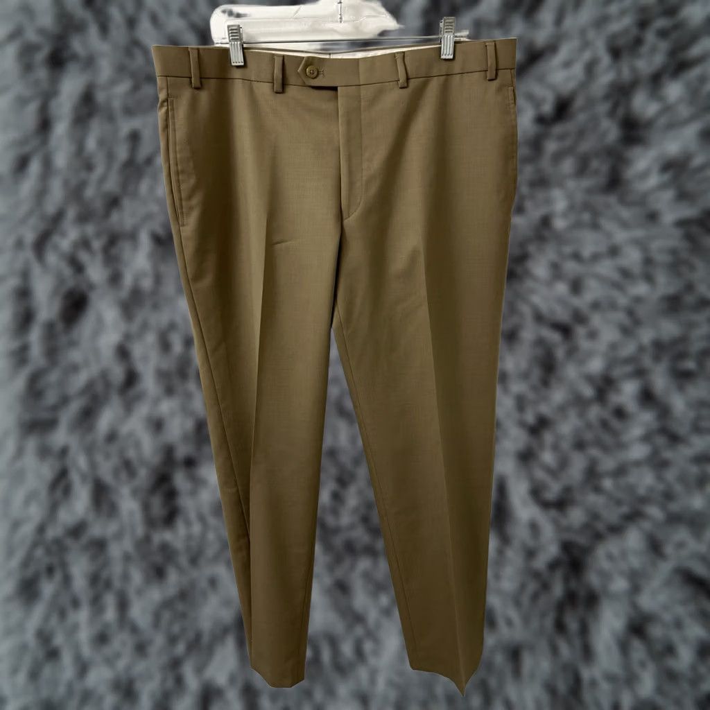 Ralph Lauren Lauren Ralph Lauren Pants Mens 38x30 Tan 100% Wool Total Comfort Pockets Dress Pants Business Workwear Front Zipper Button Flat Front Classic Size US 38 / EU 54 - 1 Thumbnail