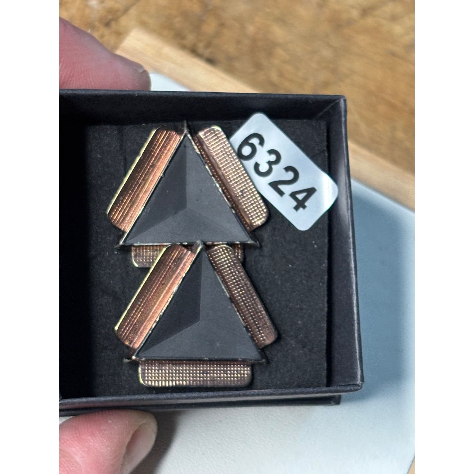 Other Vintage Copper & Black Geometric Cufflinks Size ONE SIZE - 3 Thumbnail