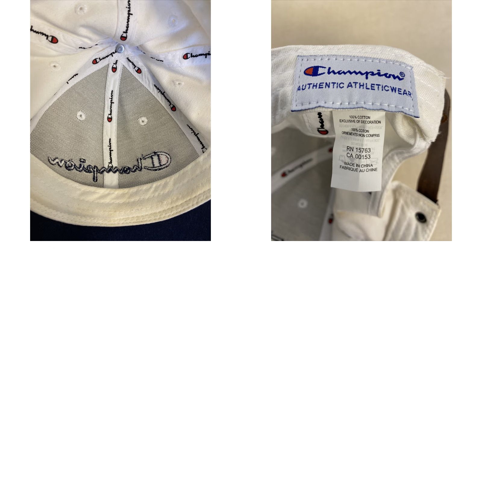 Champion Champion hat Authentic Athlentic Wear Cap Adjustable White / 269 Size ONE SIZE - 8 Thumbnail