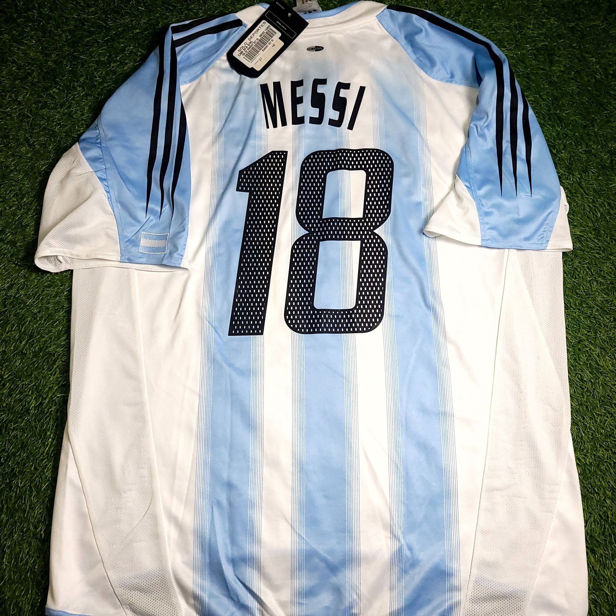 Adidas Messi Argentina 2004 2005 DEBUT Soccer Jersey BNWT XL Size US XL / EU 56 / 4 - 1 Thumbnail