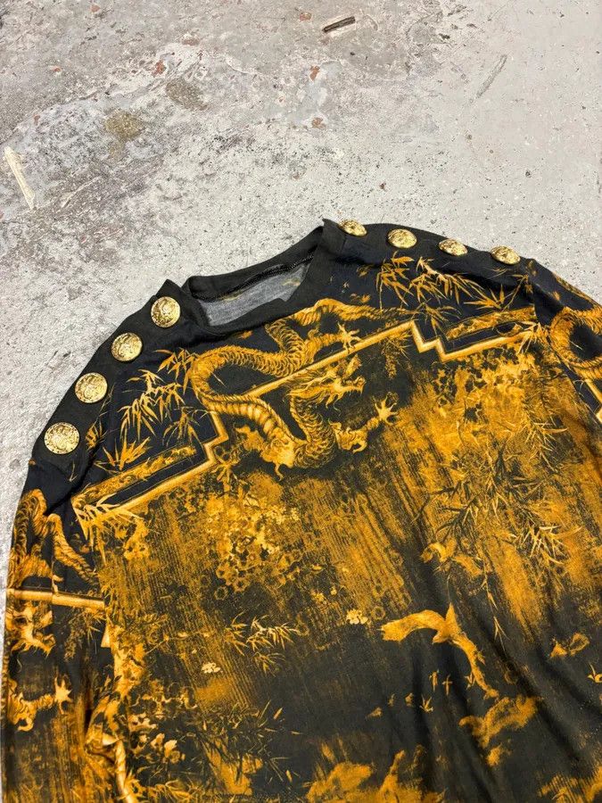 Balmain Balmain Gold & Black Signature Dynasty Sweater Size US S / EU 44-46 / 1 - 5 Thumbnail