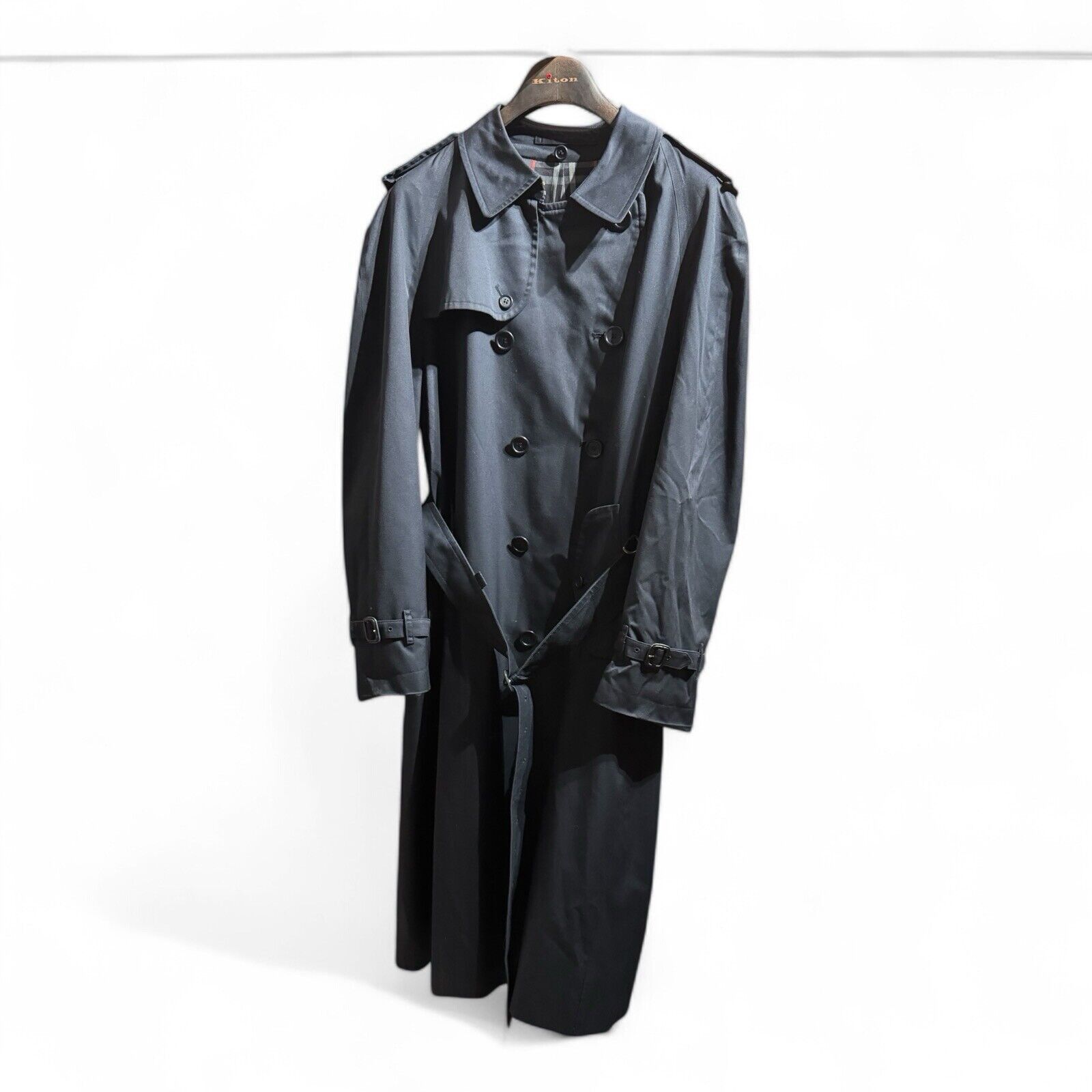 Burberry BURBERRYS London Black Trench Coat Made in USA 46L Men's XL Size US XL / EU 56 / 4 - 2 Thumbnail