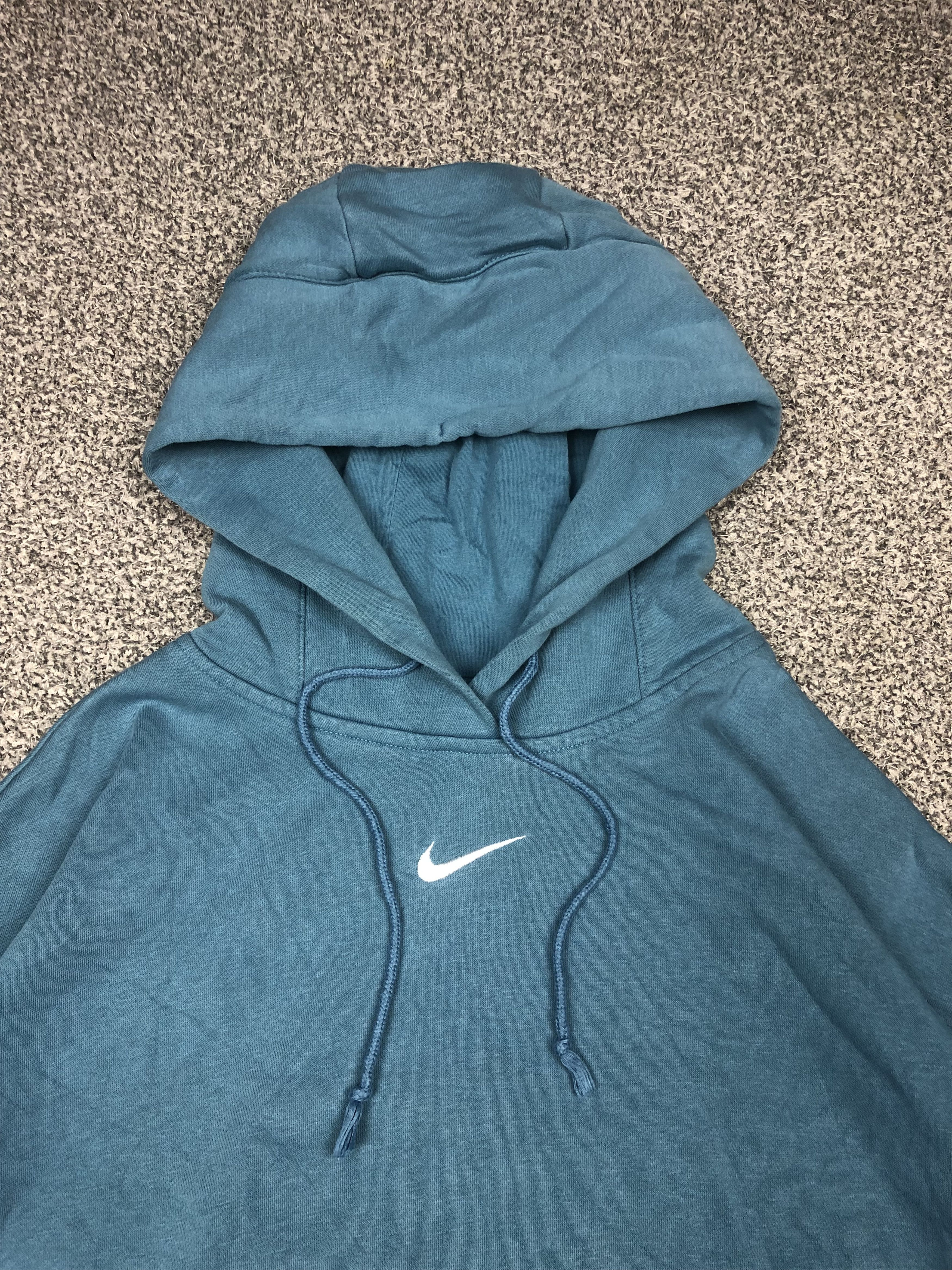 Nike Vintage Nike Center Check Cropped Pullover Hoodies Size L / US 10 / IT 46 - 3 Thumbnail