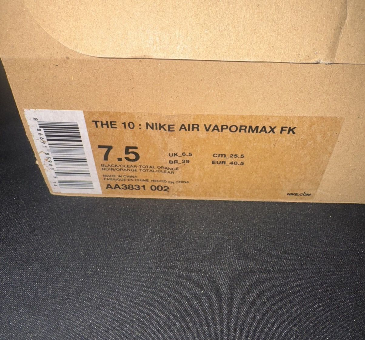 Nike × Off-White Nike Air Vapormax ‘Off-White Black’ Size 7.5M Size US 7.5 / EU 40-41 - 9 Thumbnail