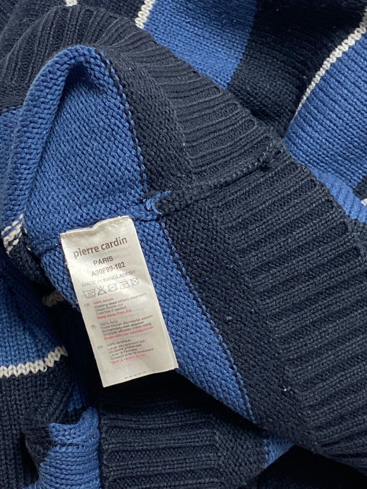 Pierre Cardin Vintage PIERRE CARDIN Striped 1/3 Zip Turtleneck Size US XL / EU 56 / 4 - 4 Thumbnail