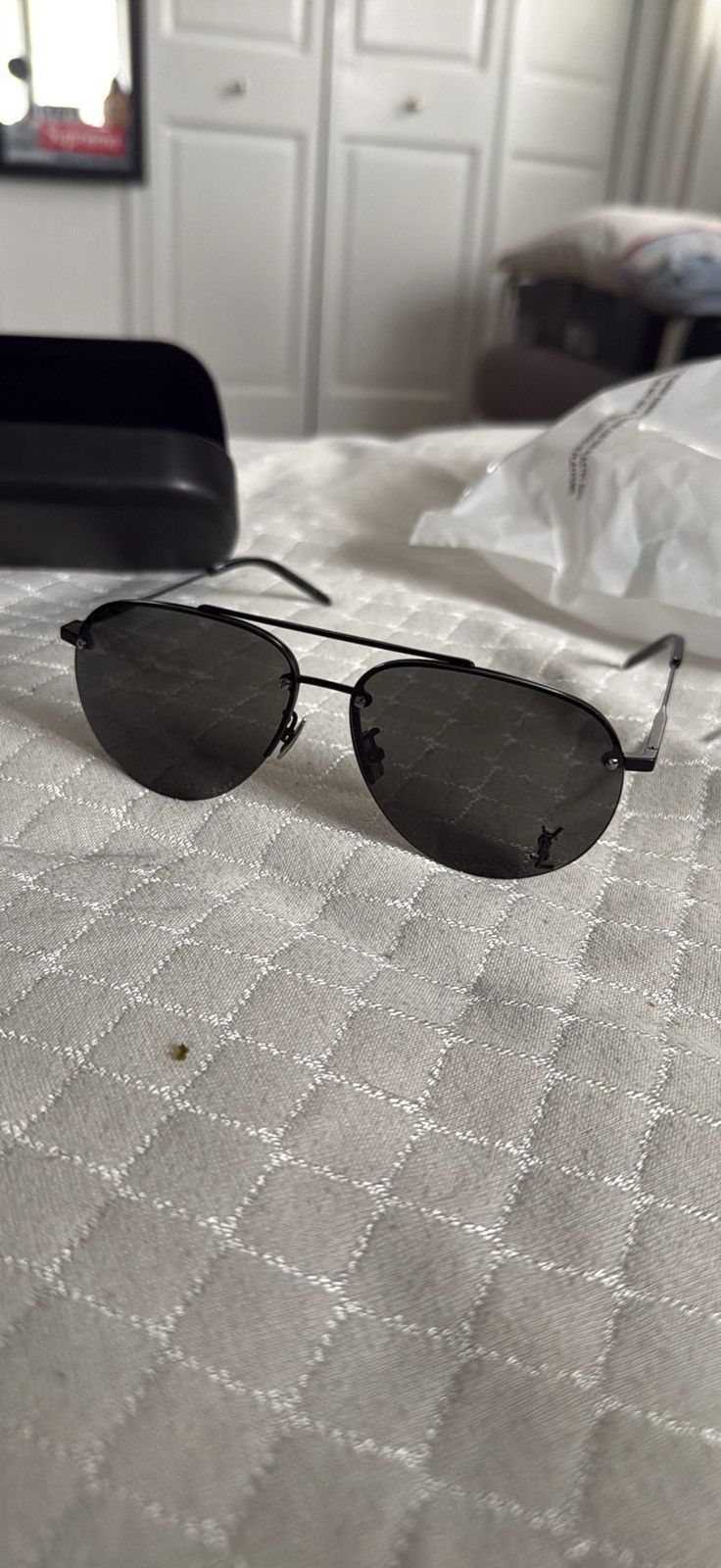 Yves Saint Laurent Saint Laurent SL 309 (SL 309 M) Aviator Sunglasses Size ONE SIZE - 1 Thumbnail