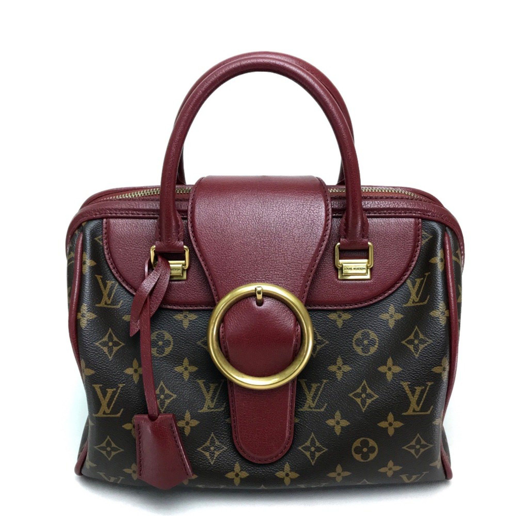 Louis Vuitton Louis Vuitton M40802 Monogram Mini Duffle Bag Hand Bag Bordeaux Dark brown Bordeaux Size ONE SIZE - 1 Thumbnail