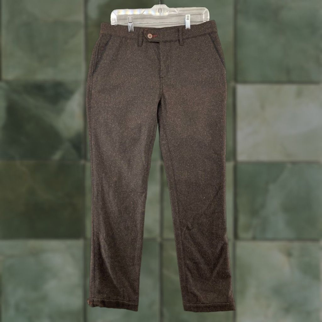 Robert Graham Robert Graham Classic Women's Trouser Pants 32 Brown Herringbone Dress Pants Size 24" / US 00 / IT 34 - 1 Thumbnail