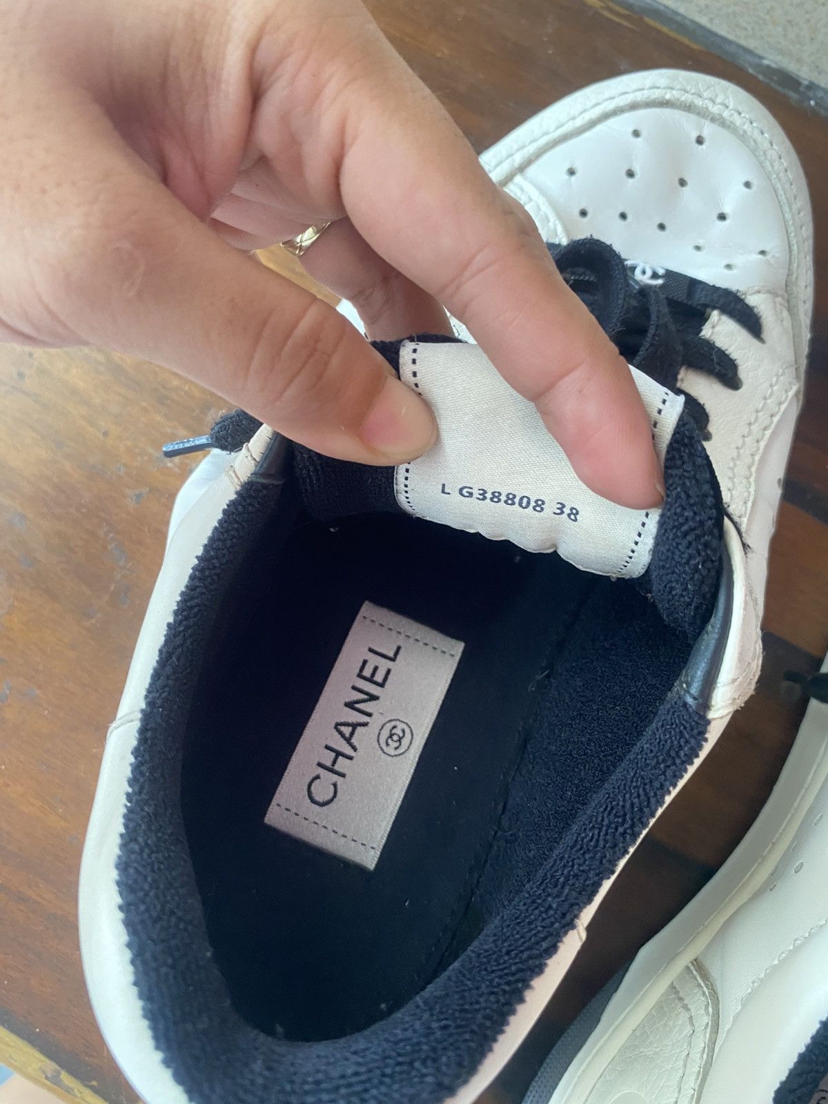 Chanel Chanel Leather Sneakers Size US 7 / IT 37 - 5 Thumbnail